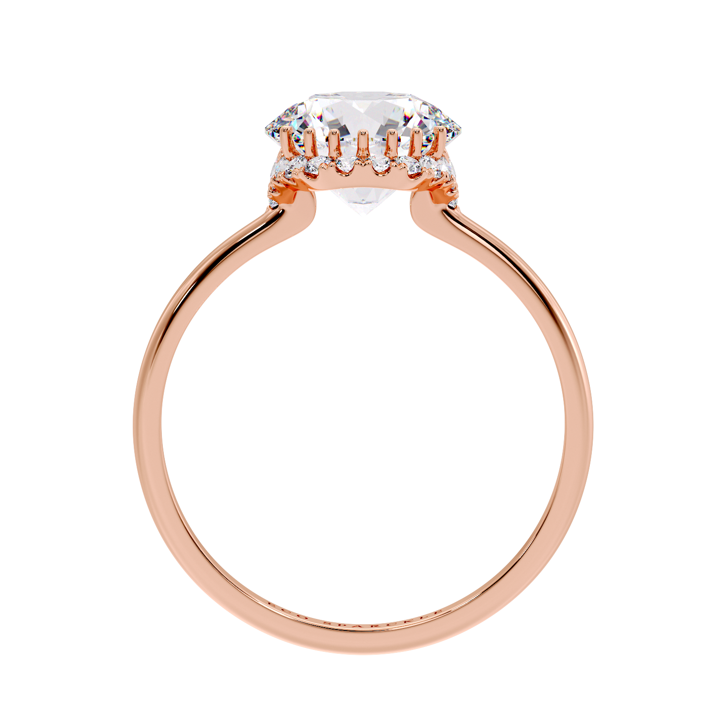 Oval Look Like Round Diamond Ring