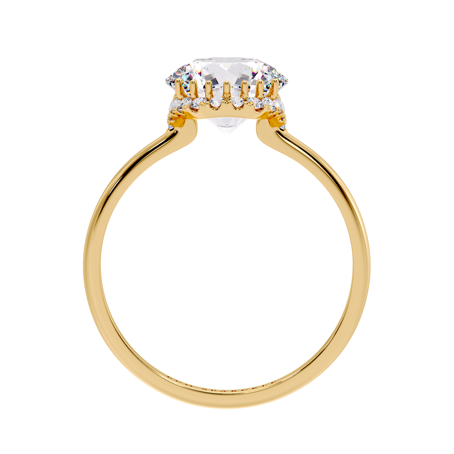 Oval Look Like Round Diamond Ring