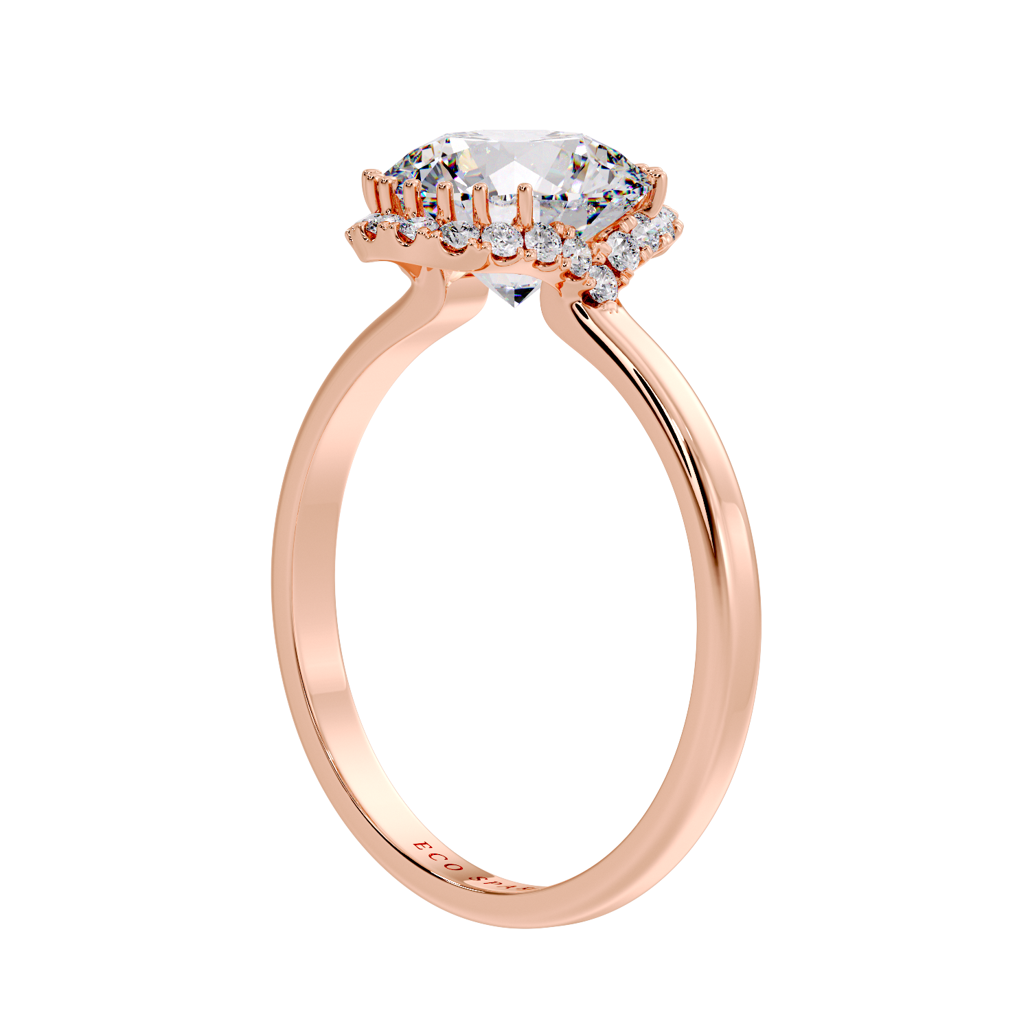 Oval Look Like Round Diamond Ring