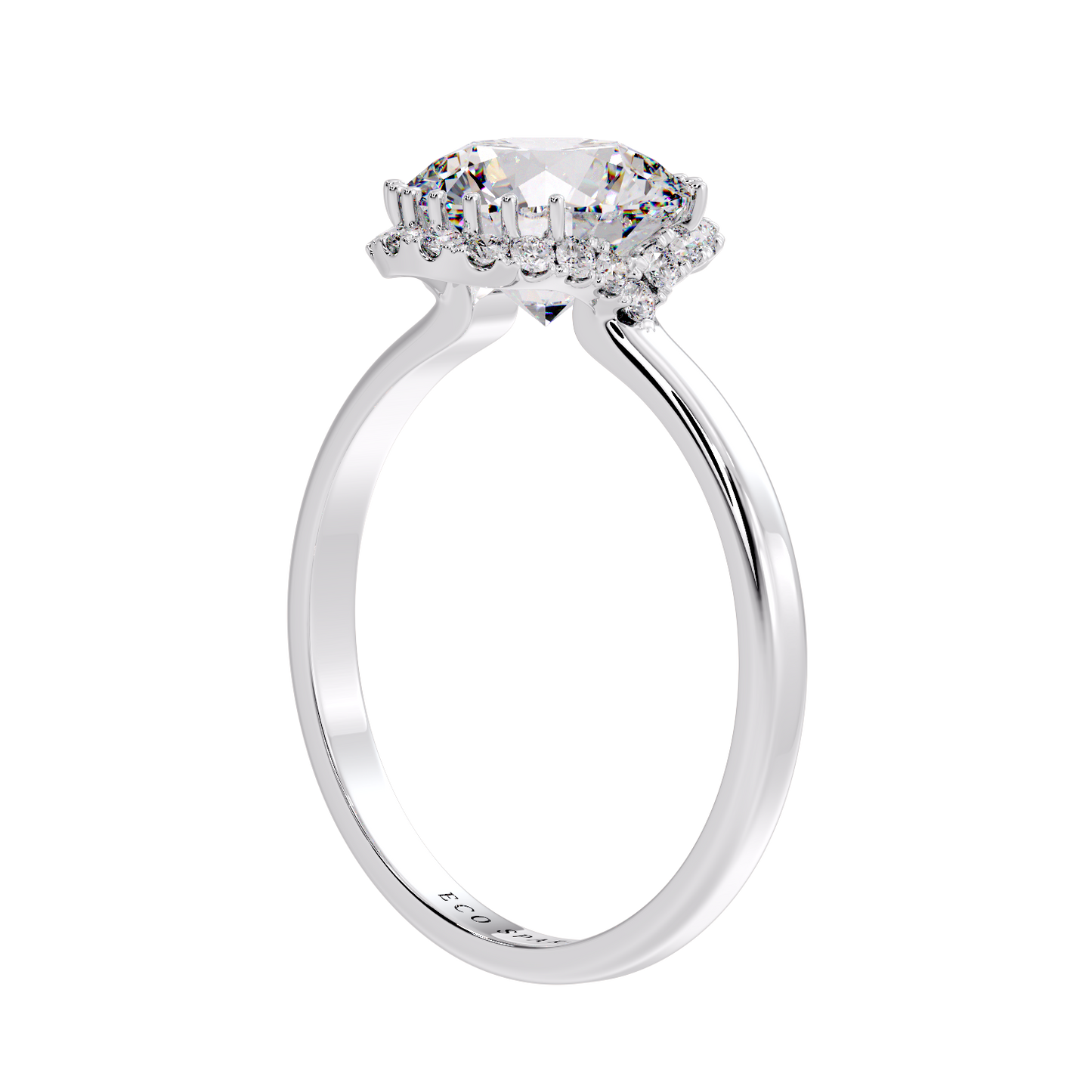 Oval Look Like Round Diamond Ring