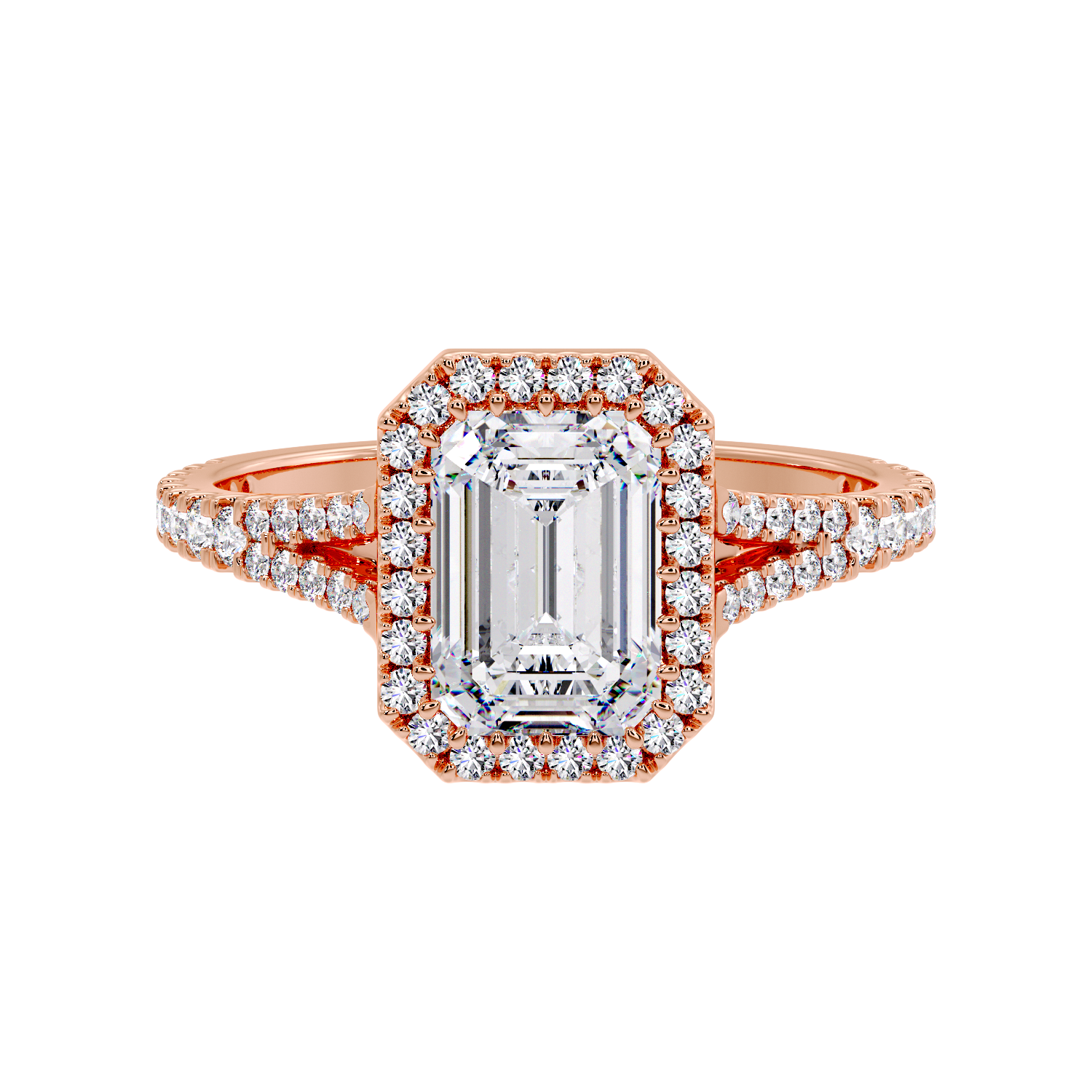 EMERALD HALO RING