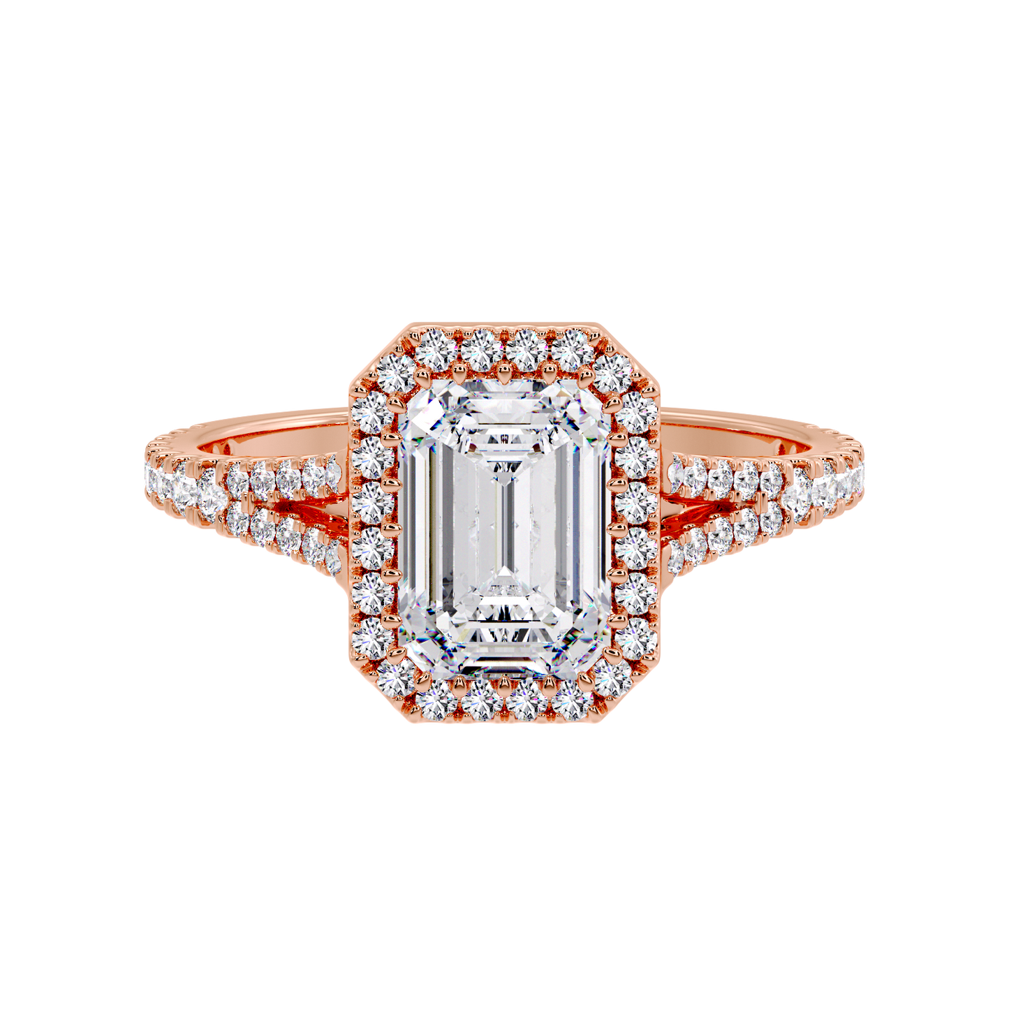 EMERALD HALO RING