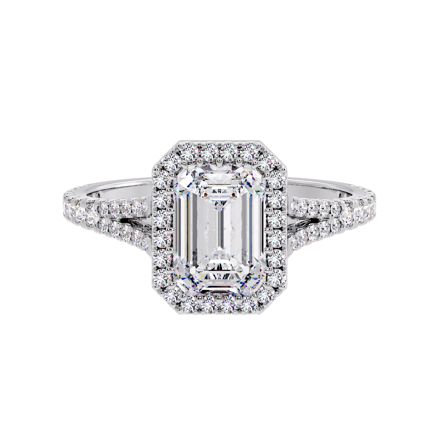 EMERALD HALO RING