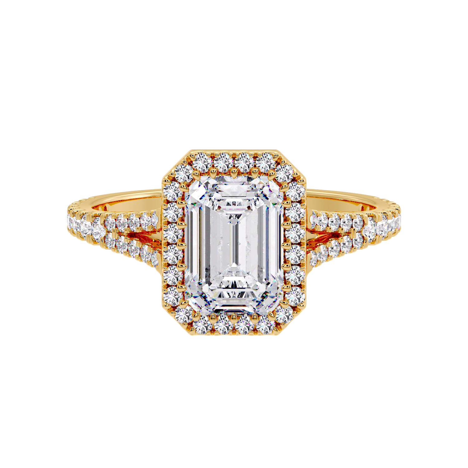 EMERALD HALO RING