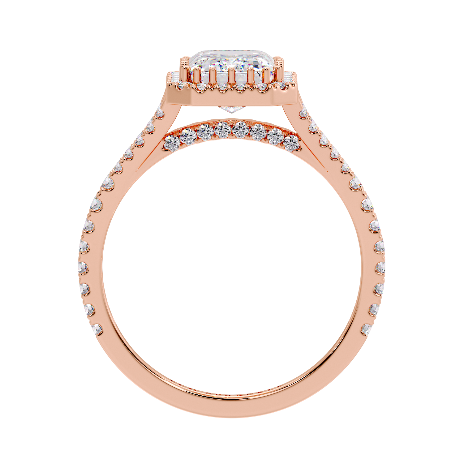 EMERALD HALO RING