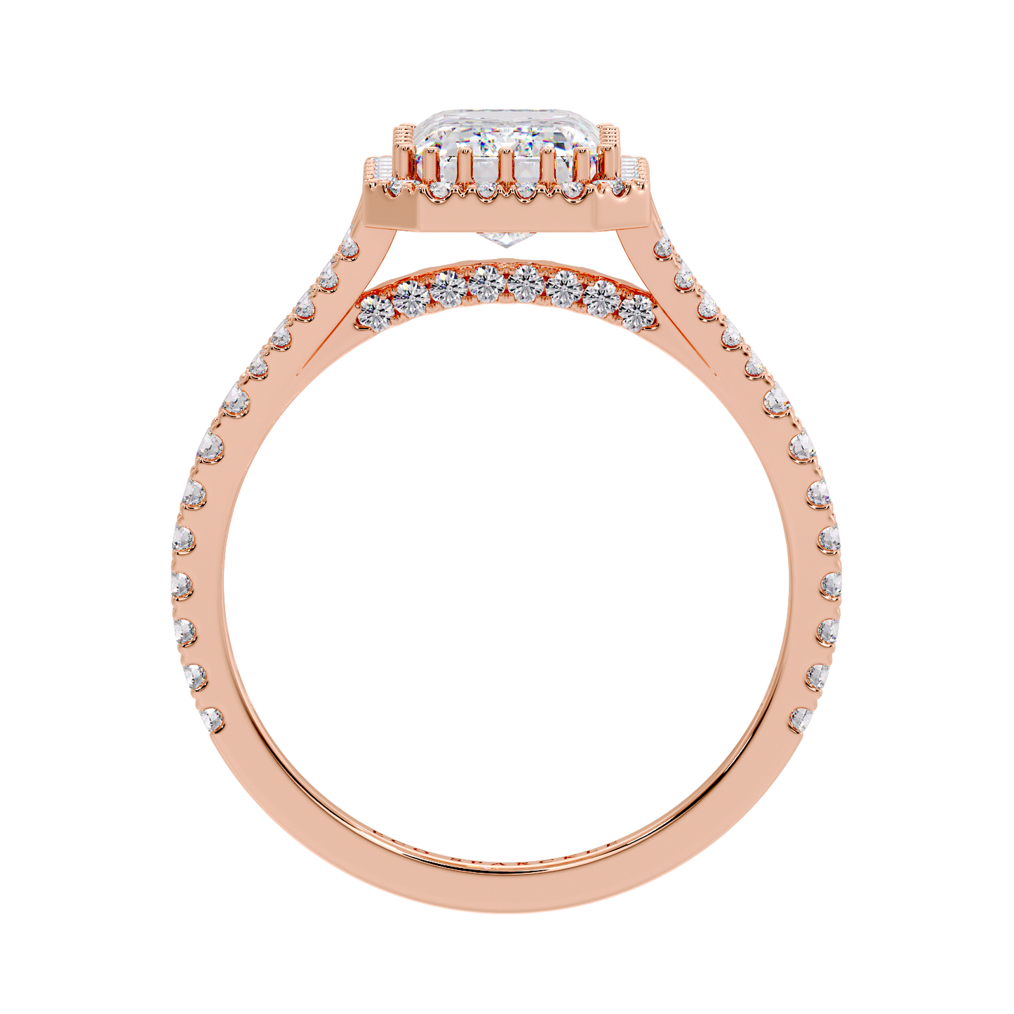 EMERALD HALO RING