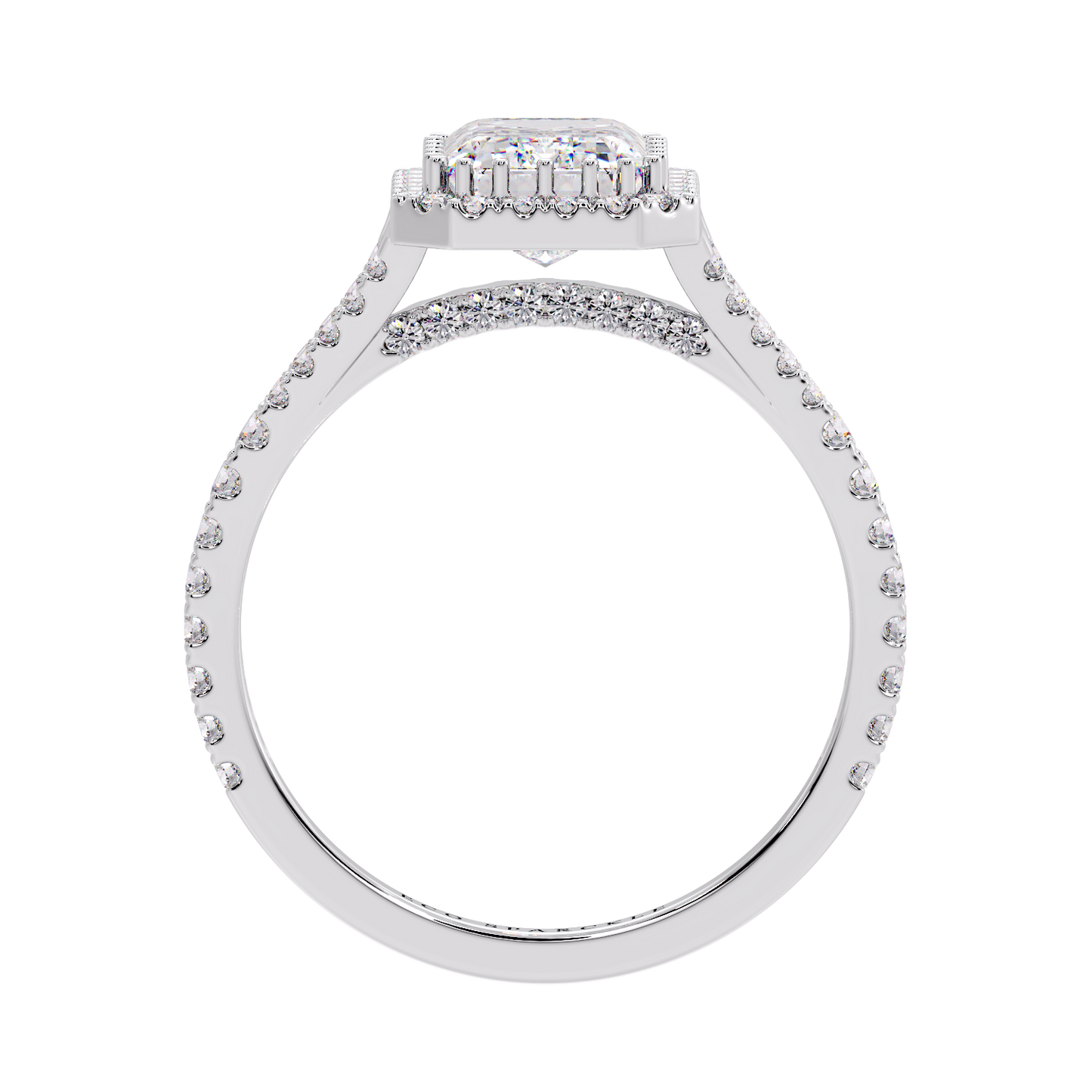 EMERALD HALO RING