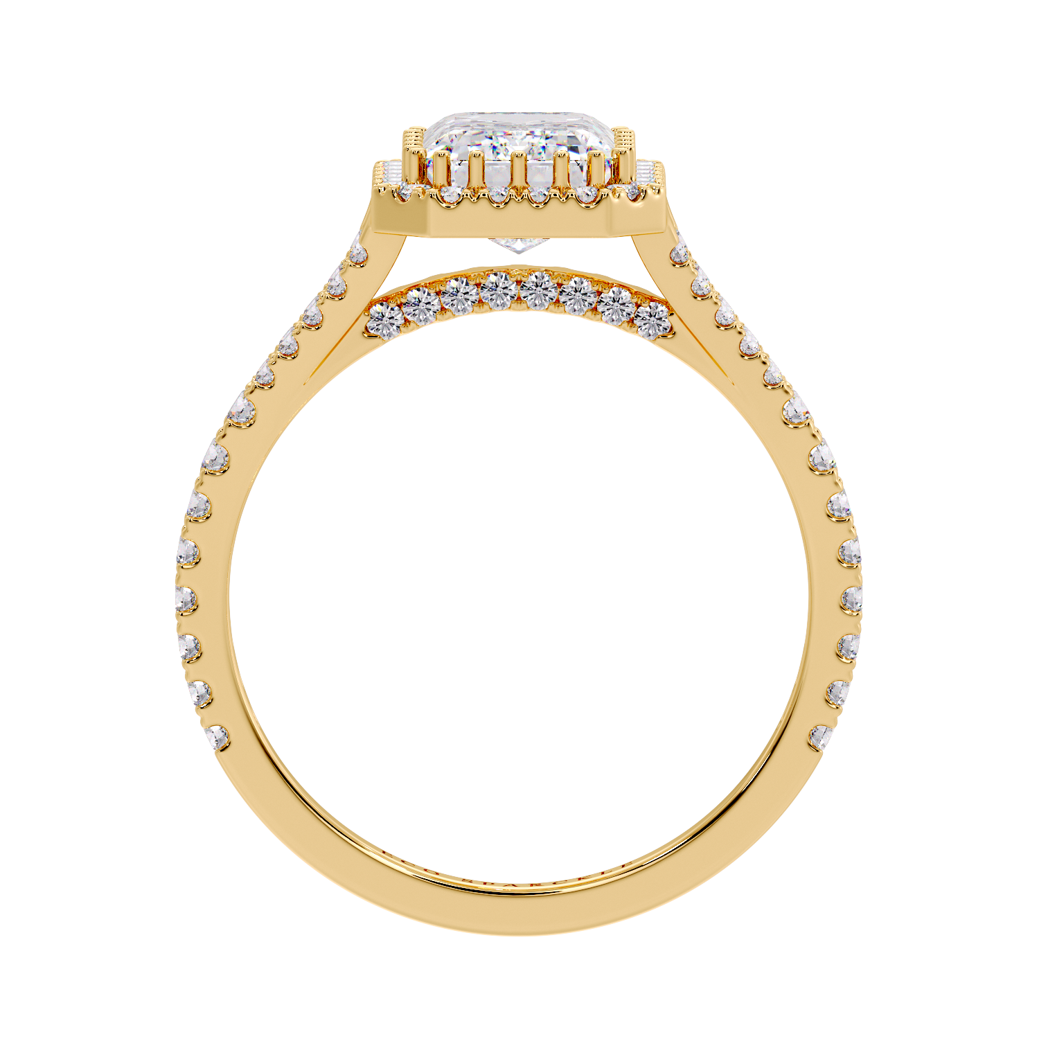EMERALD HALO RING