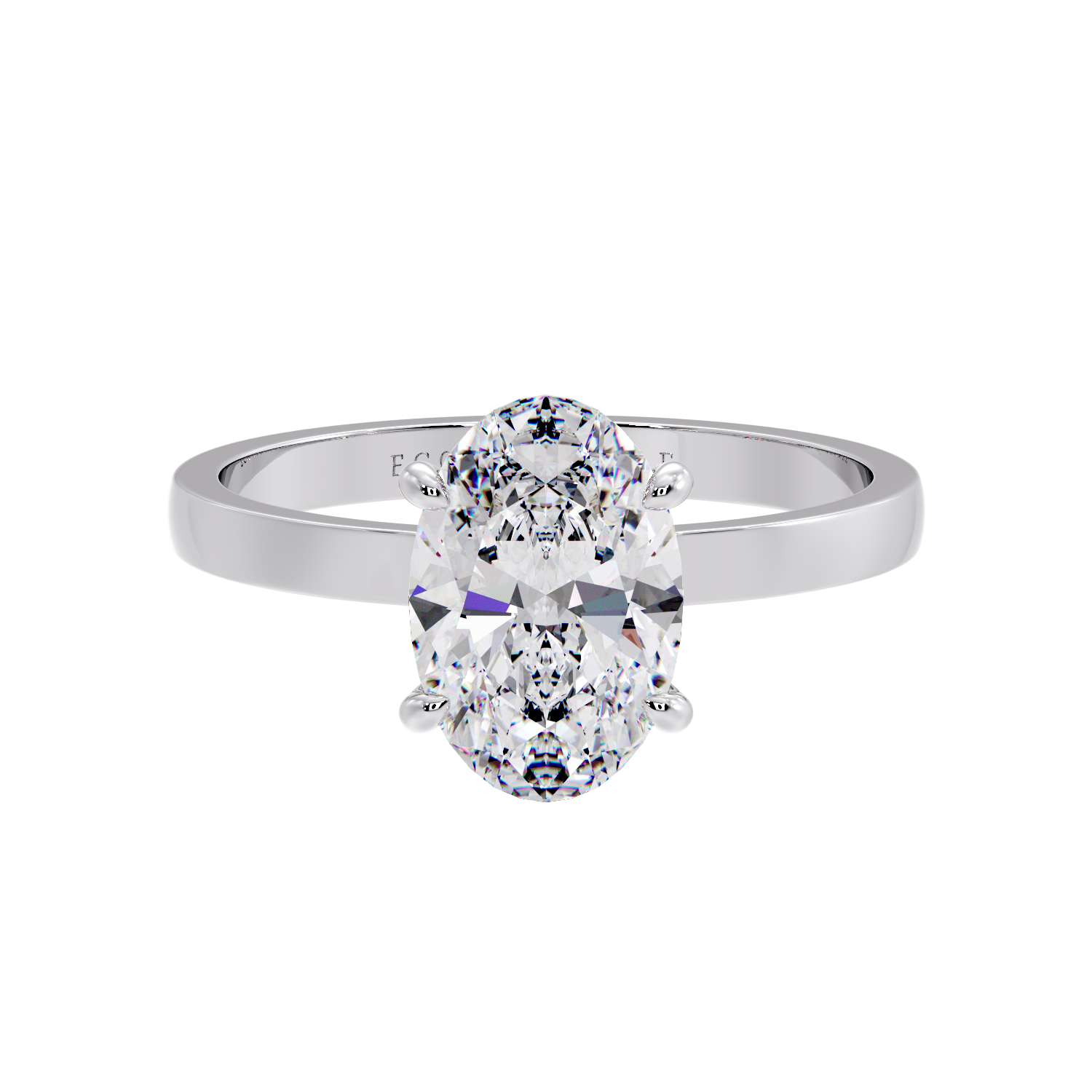Oval Under Half halo Ring