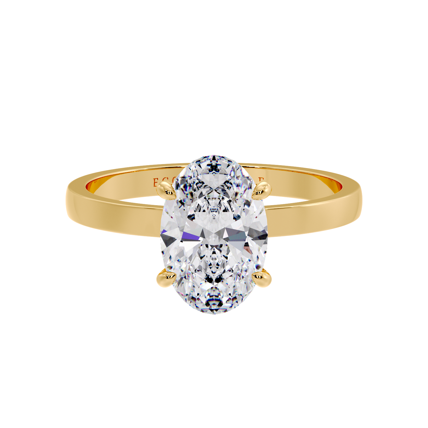 Oval Under Half halo Ring