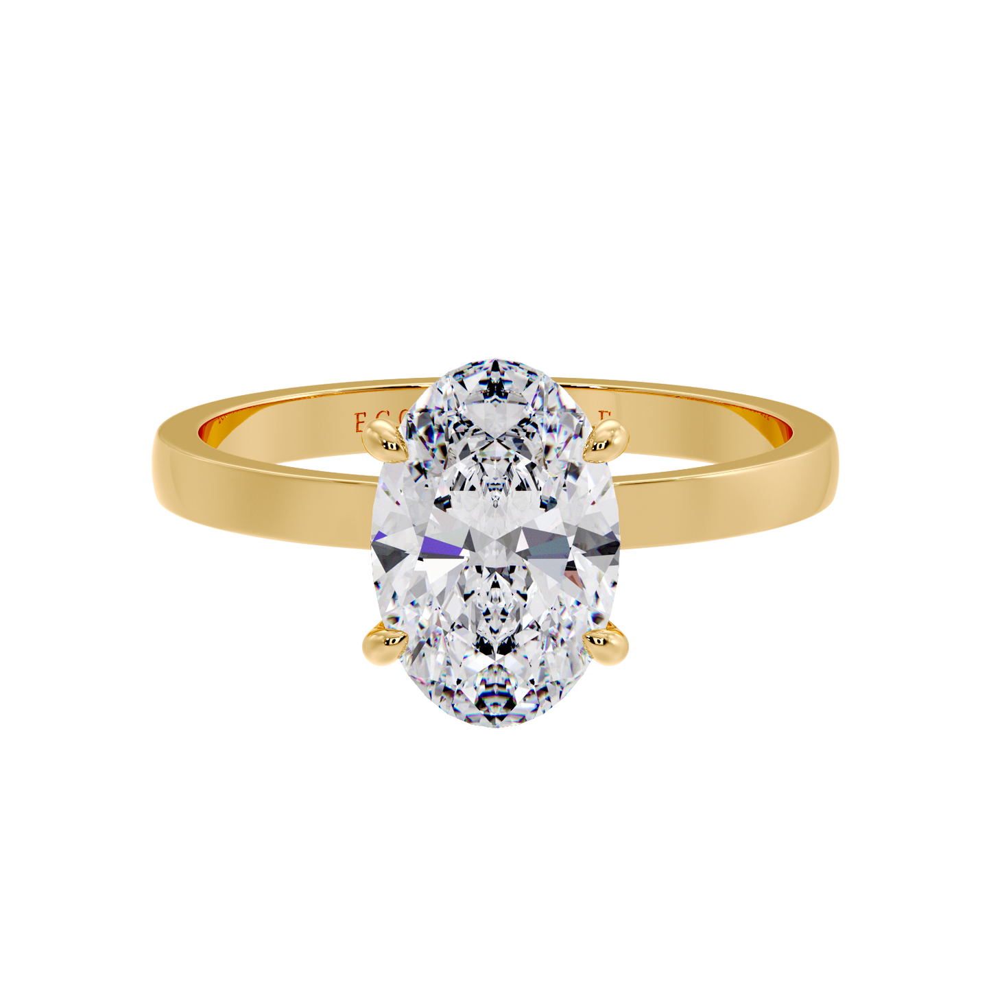 Oval Under Half halo Ring