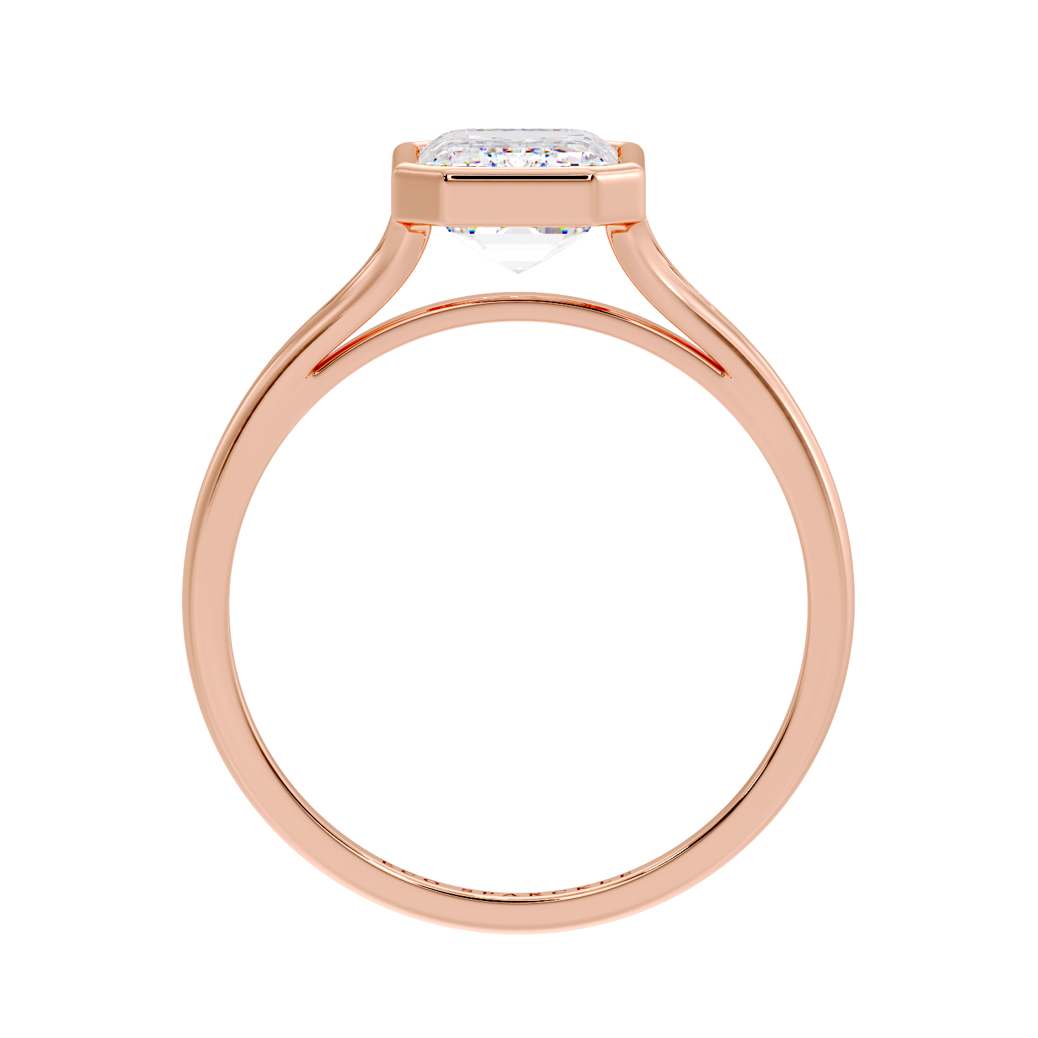 Split Shank Emerald Solitaire Ring