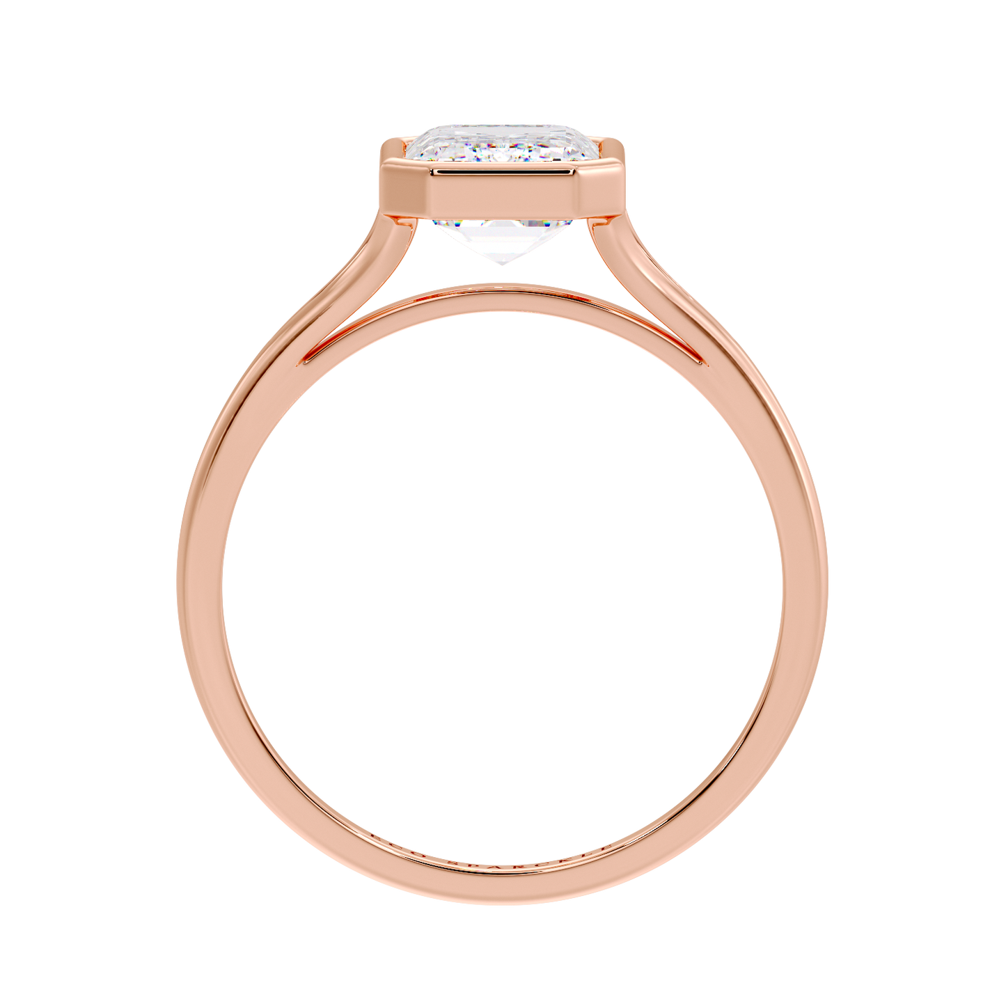 Split Shank Emerald Solitaire Ring