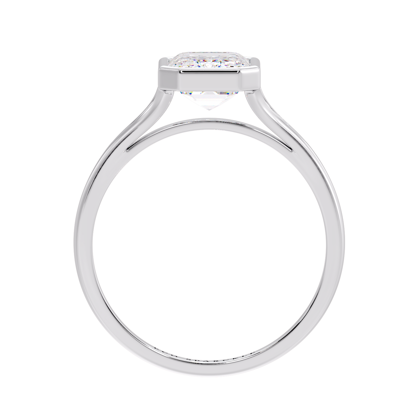 Split Shank Emerald Solitaire Ring
