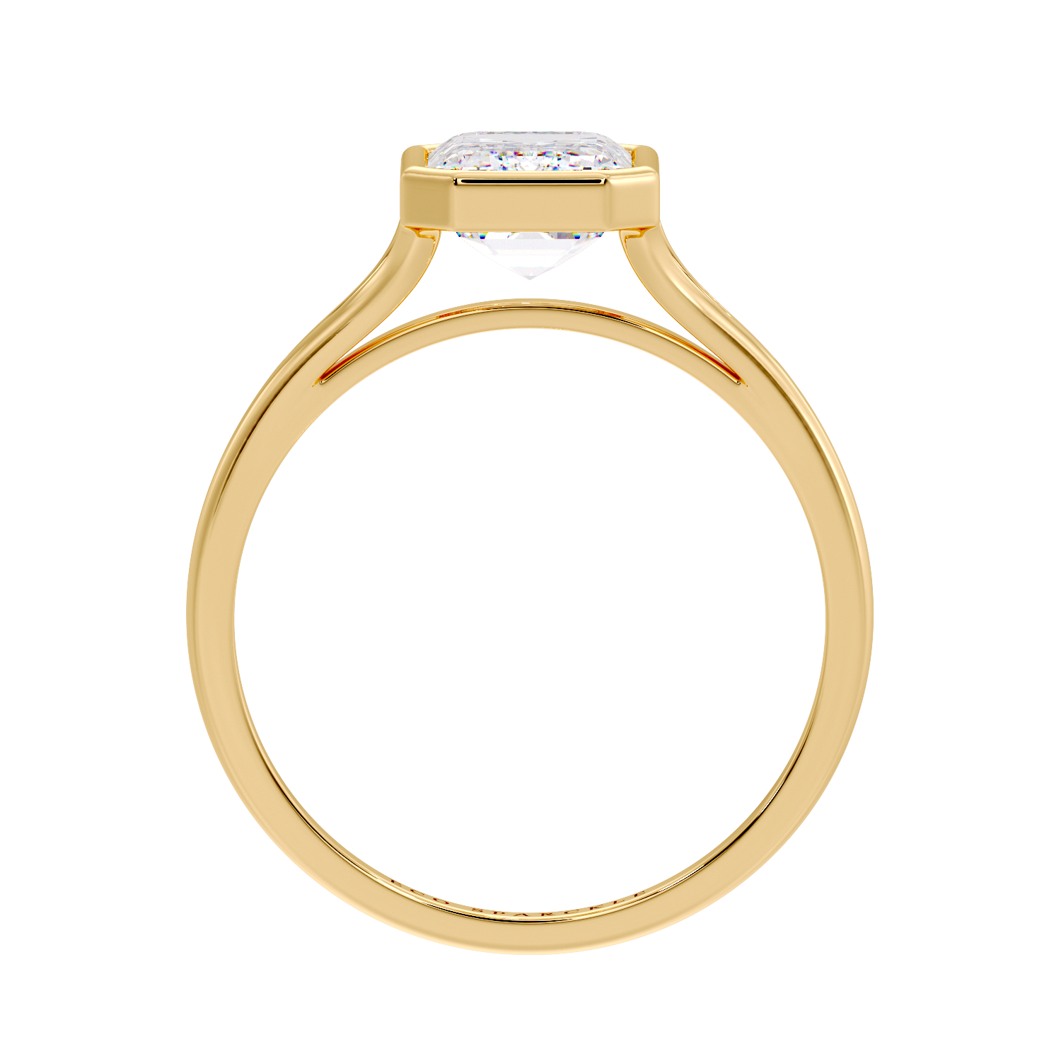 Split Shank Emerald Solitaire Ring