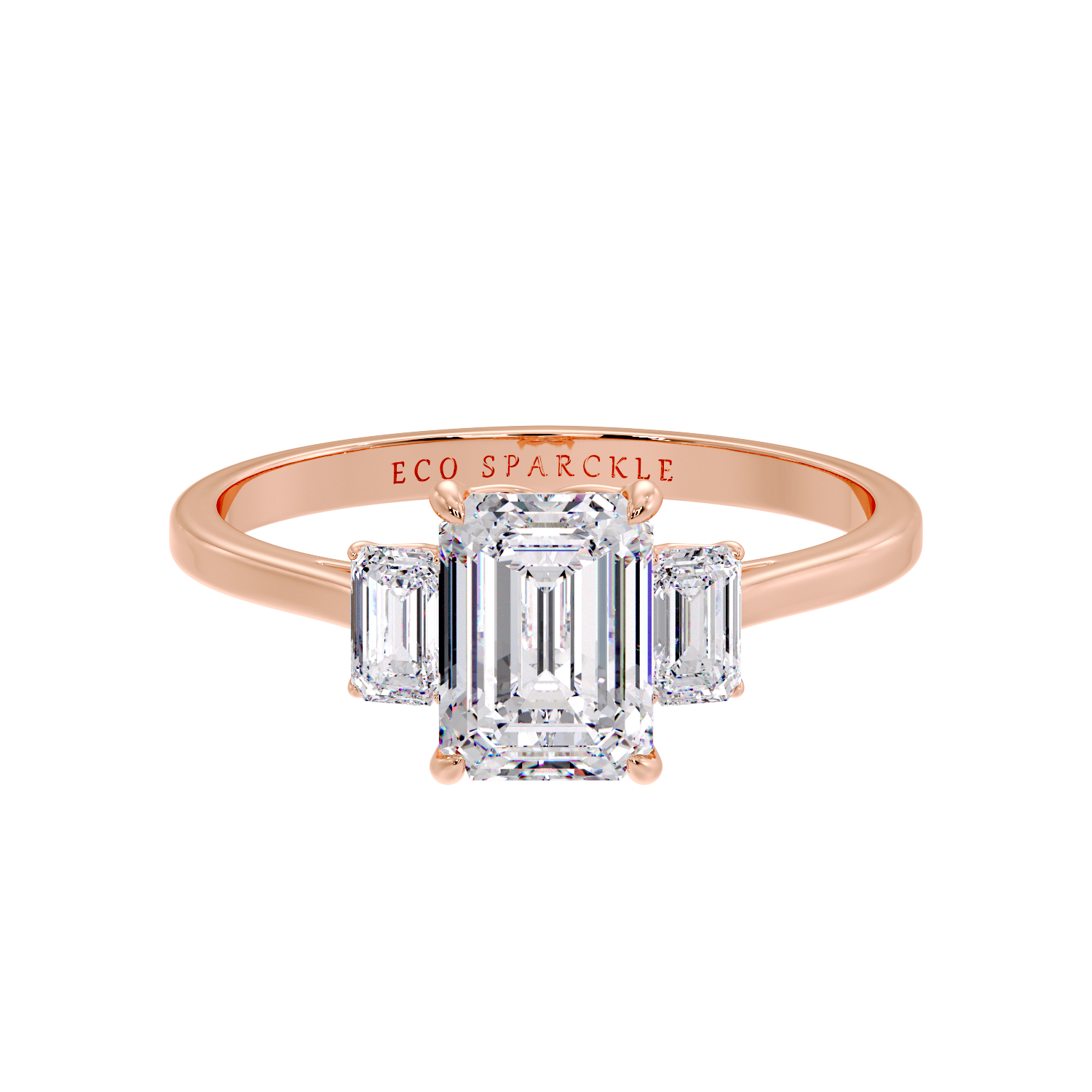 3 Emerald Diamond RING