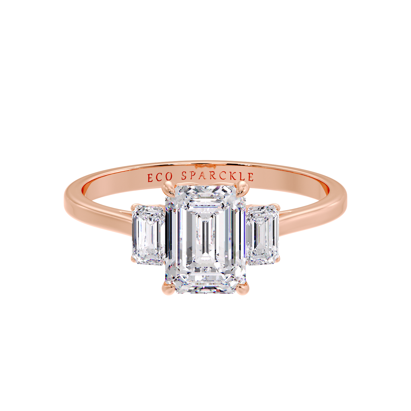 3 Emerald Diamond RING