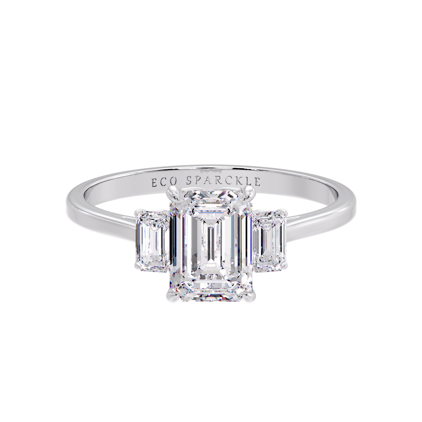 3 Emerald Diamond RING