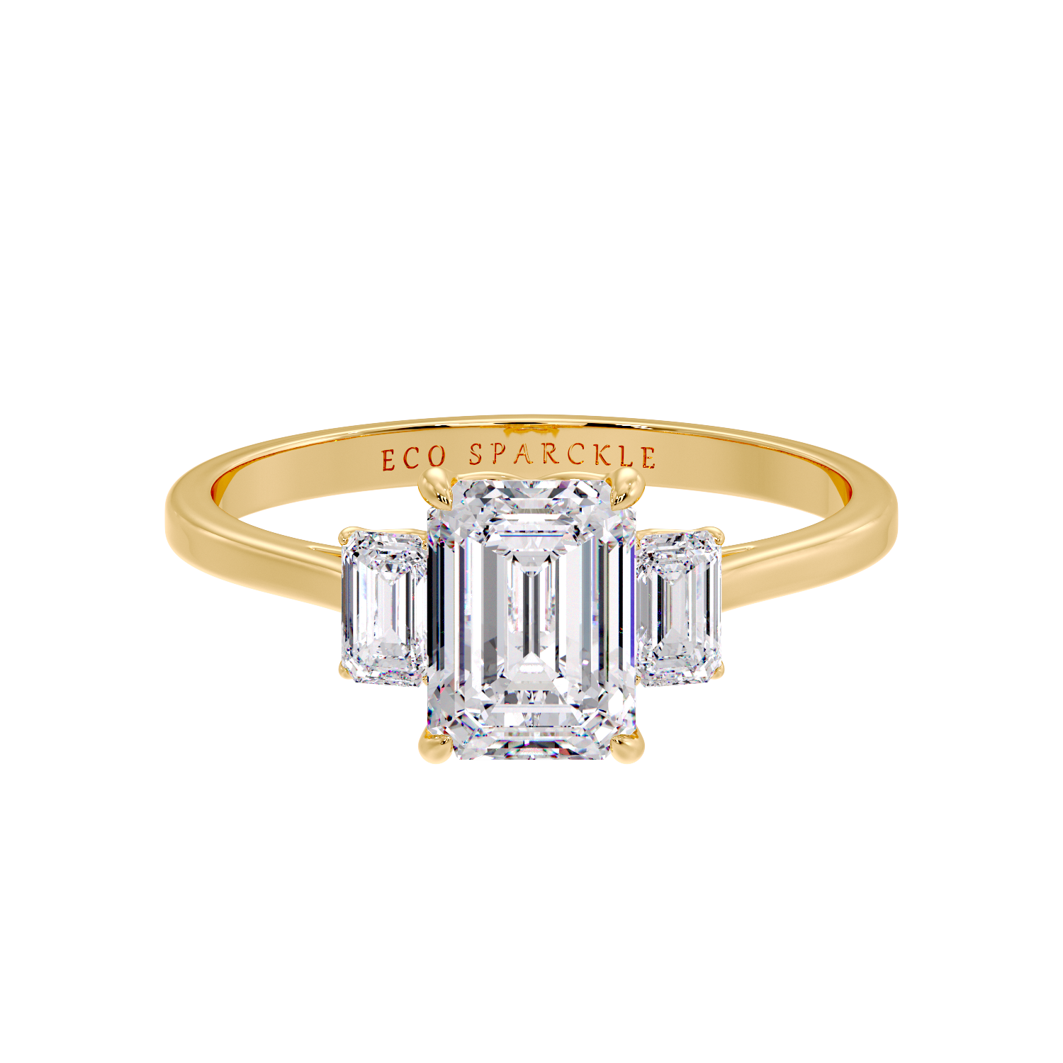 3 Emerald Diamond RING