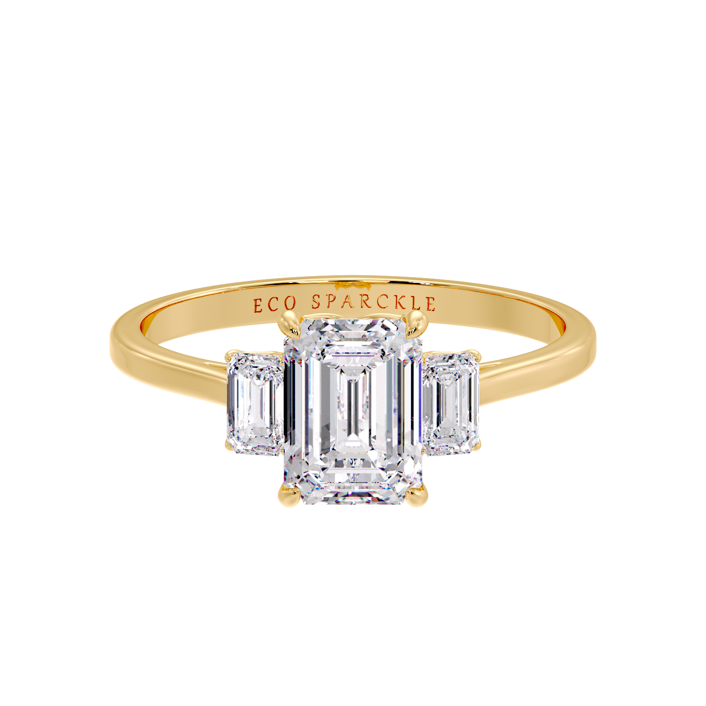 3 Emerald Diamond RING