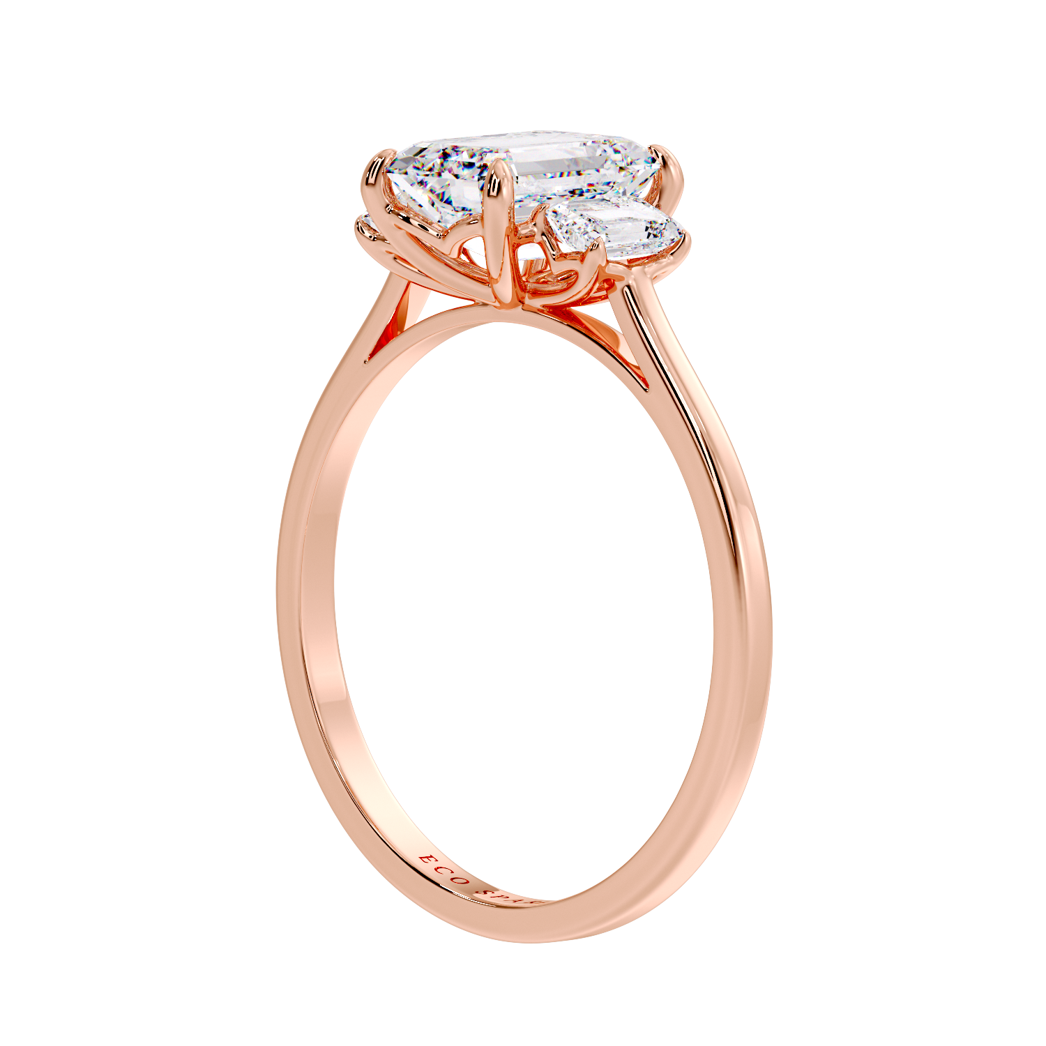 3 Emerald Diamond RING