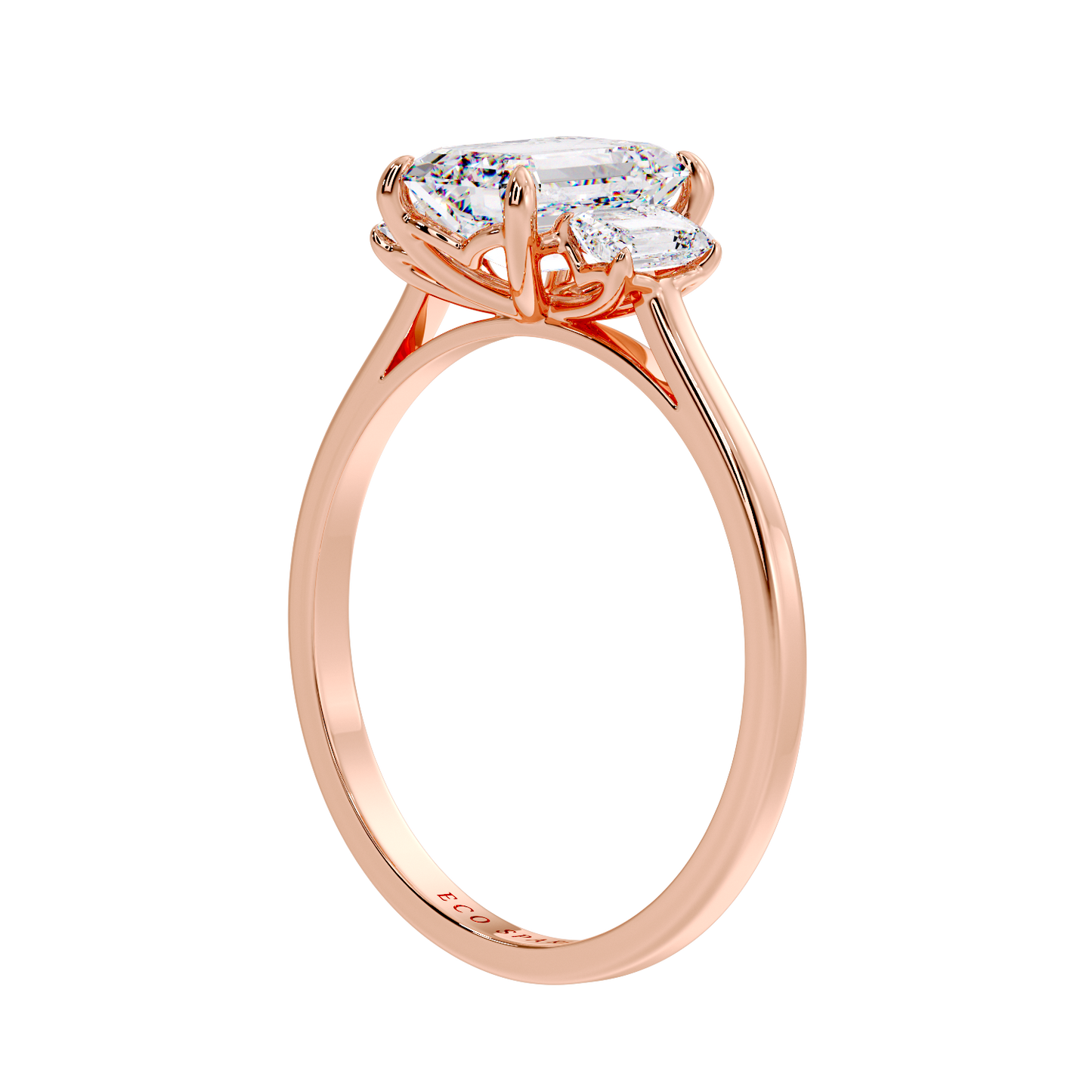 3 Emerald Diamond RING