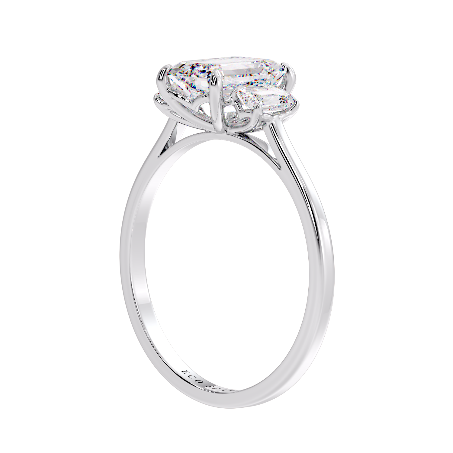 3 Emerald Diamond RING