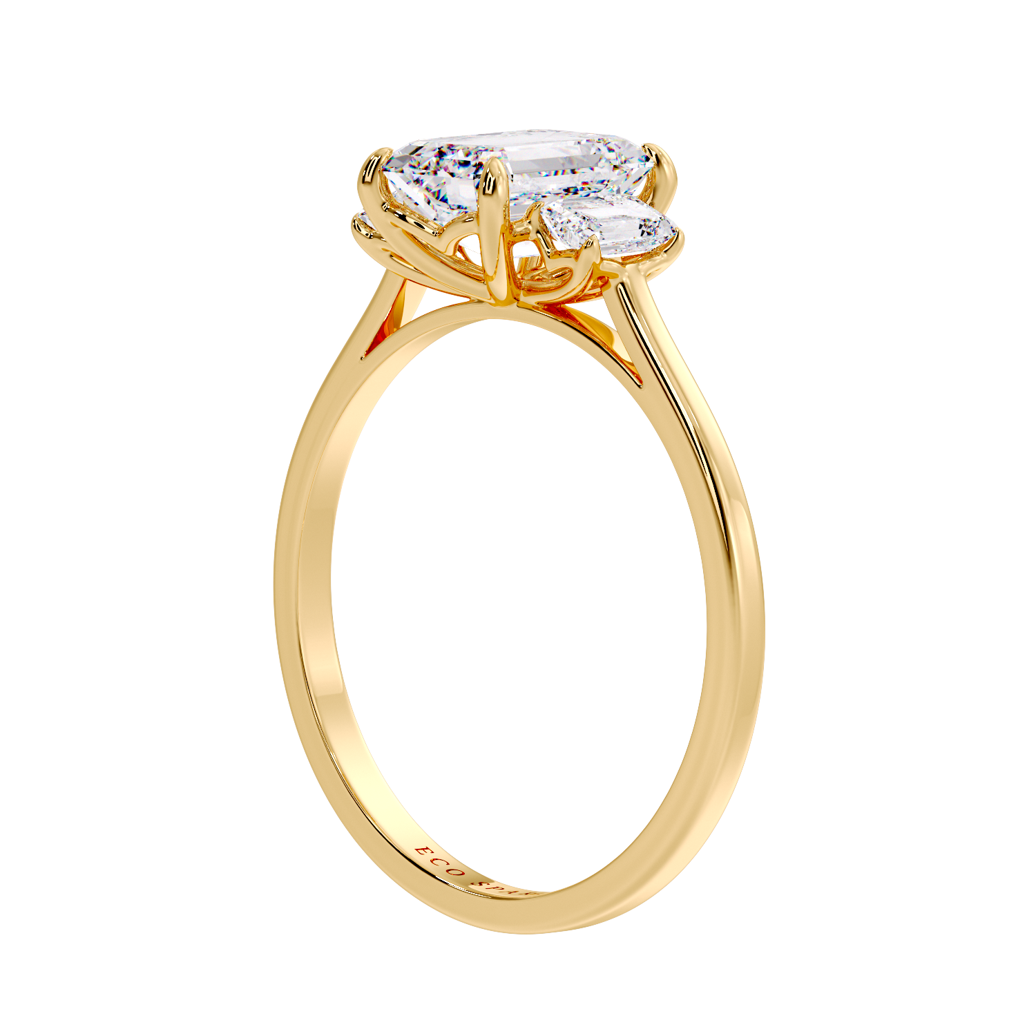 3 Emerald Diamond RING
