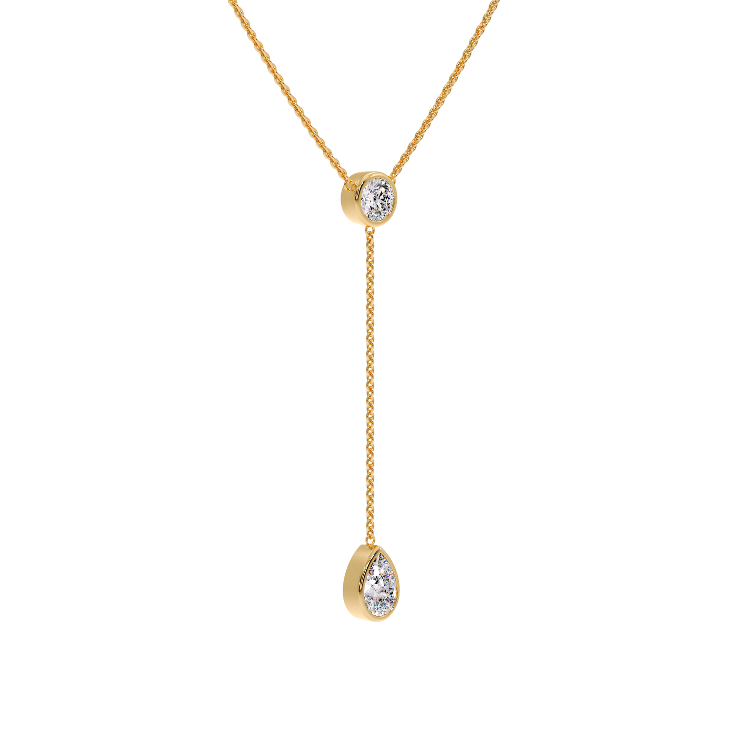NECKLESS WITH ROUND & PEAR