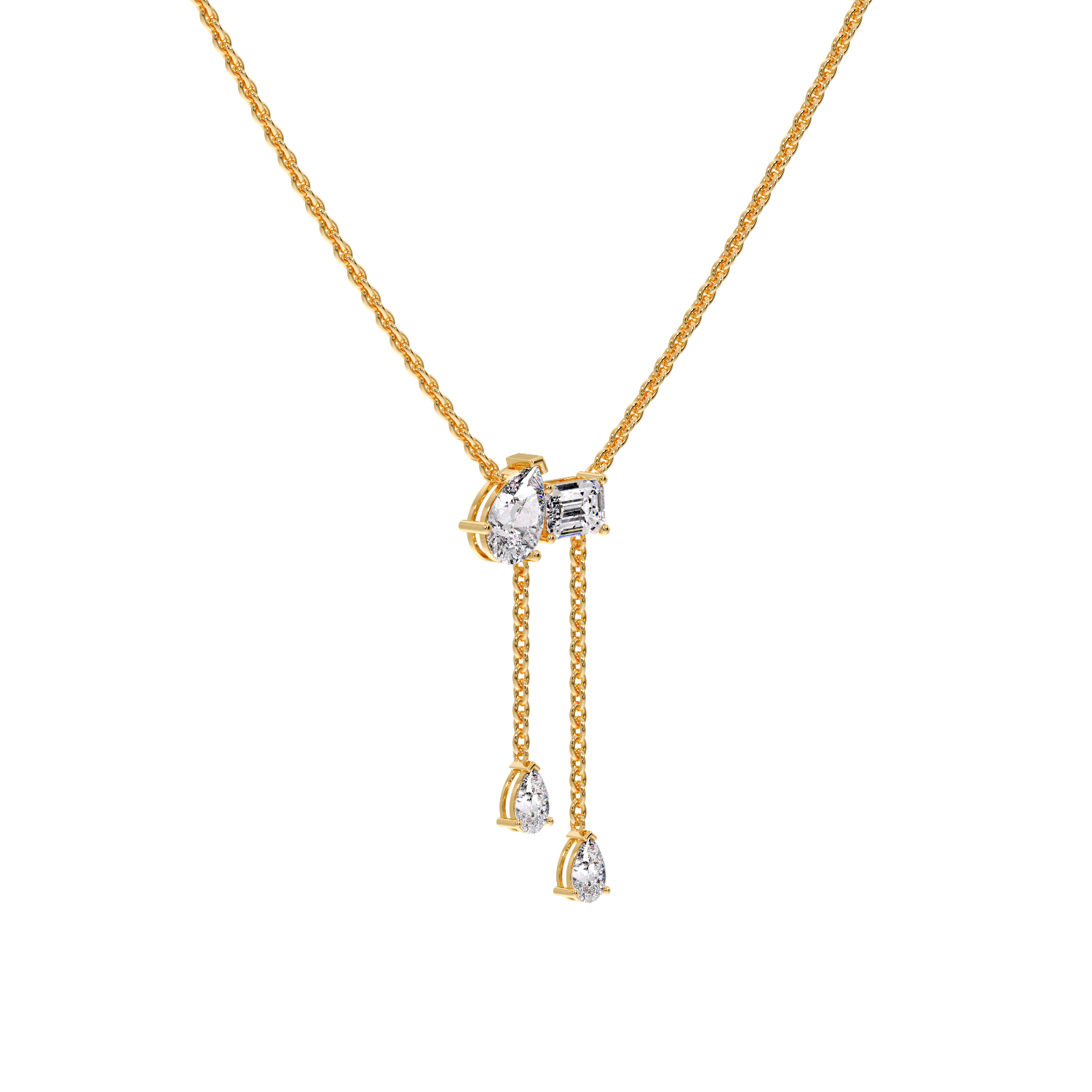 EMAERALD WITH PEAR NECKLESS