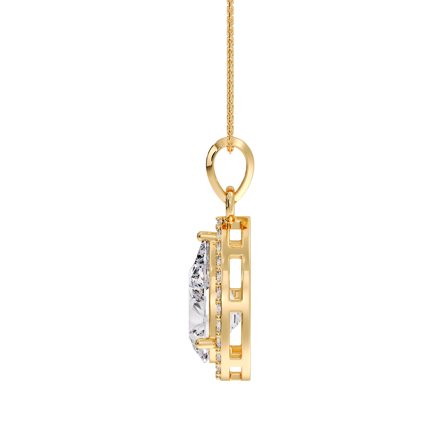 PEAR HALO PENDANT