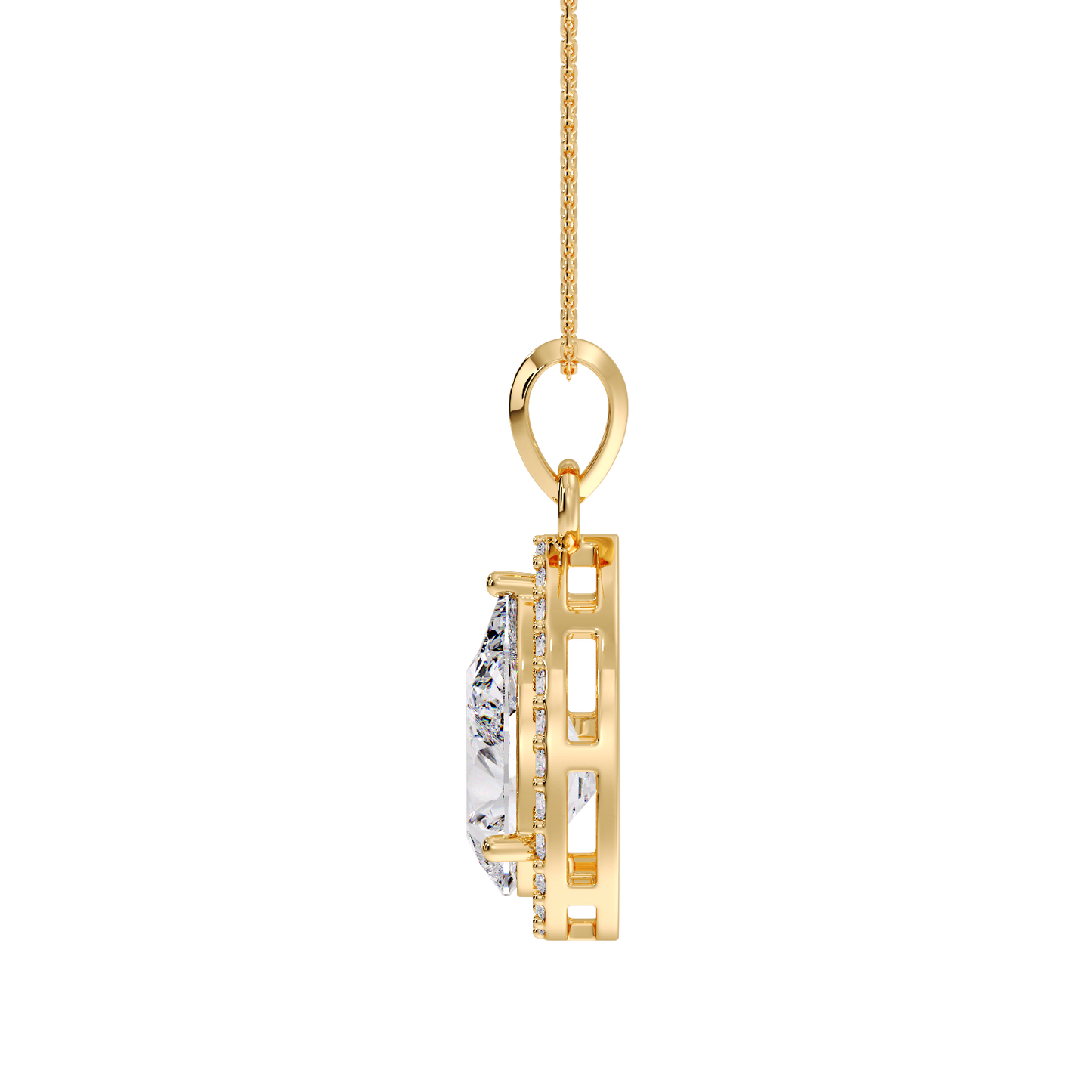 PEAR HALO PENDANT