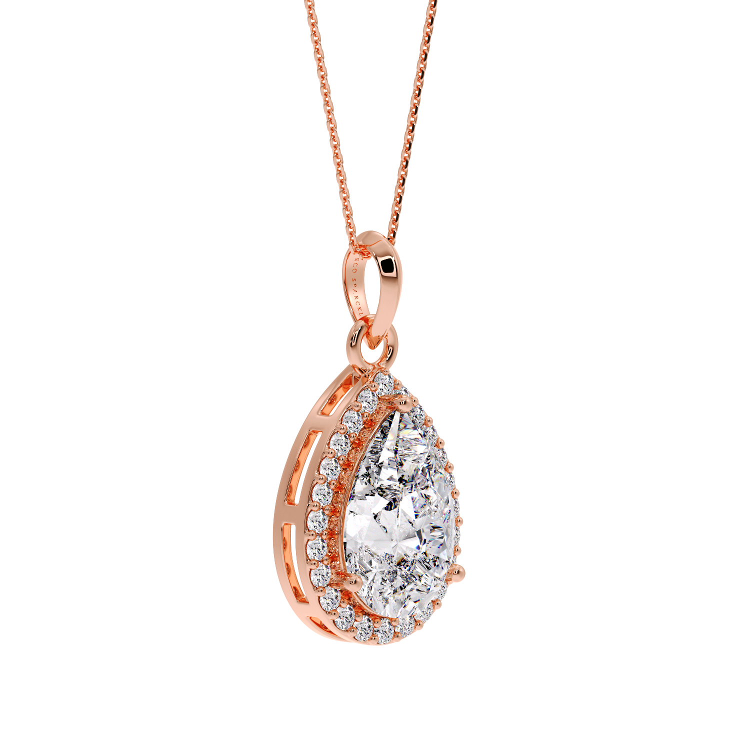 PEAR HALO PENDANT