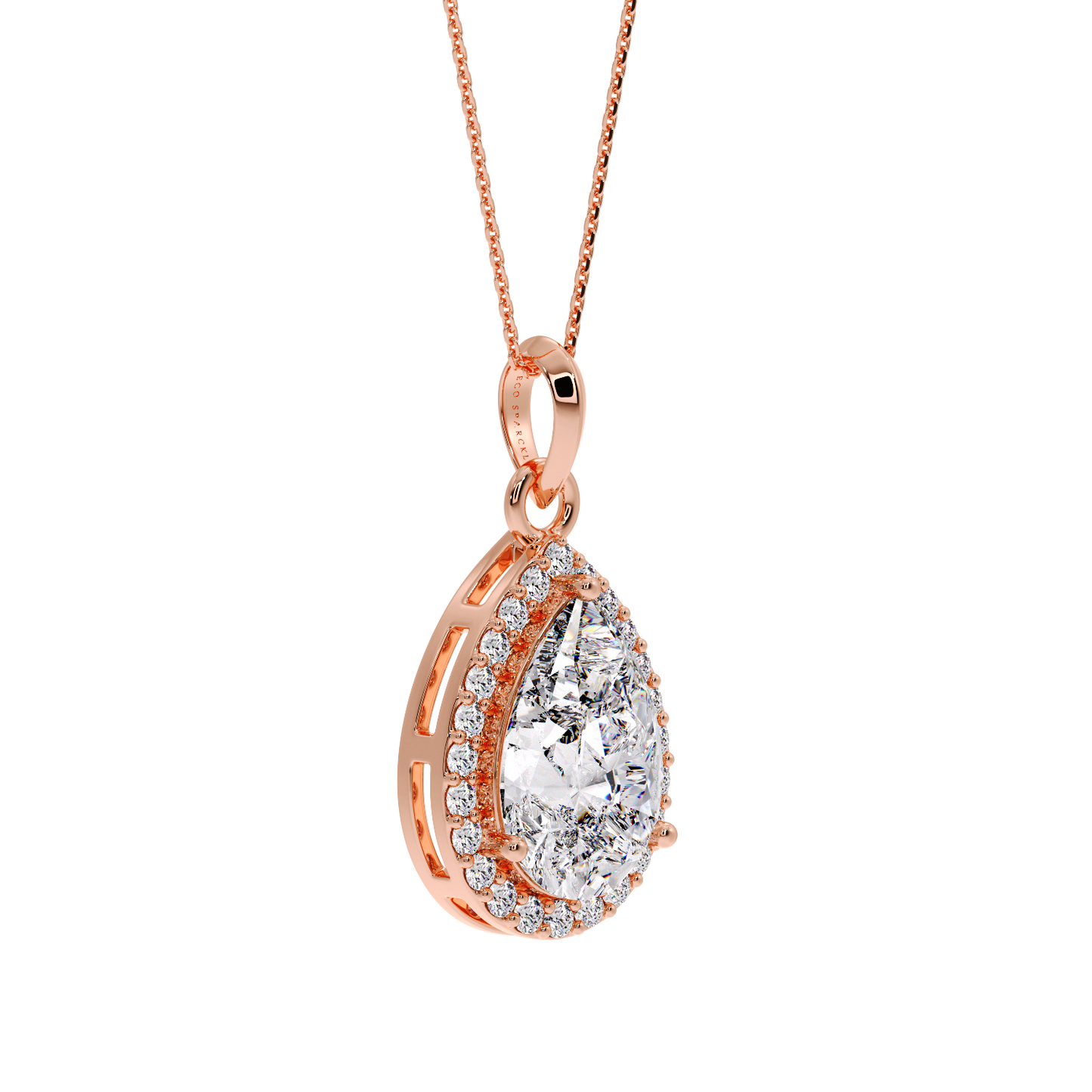 PEAR HALO PENDANT