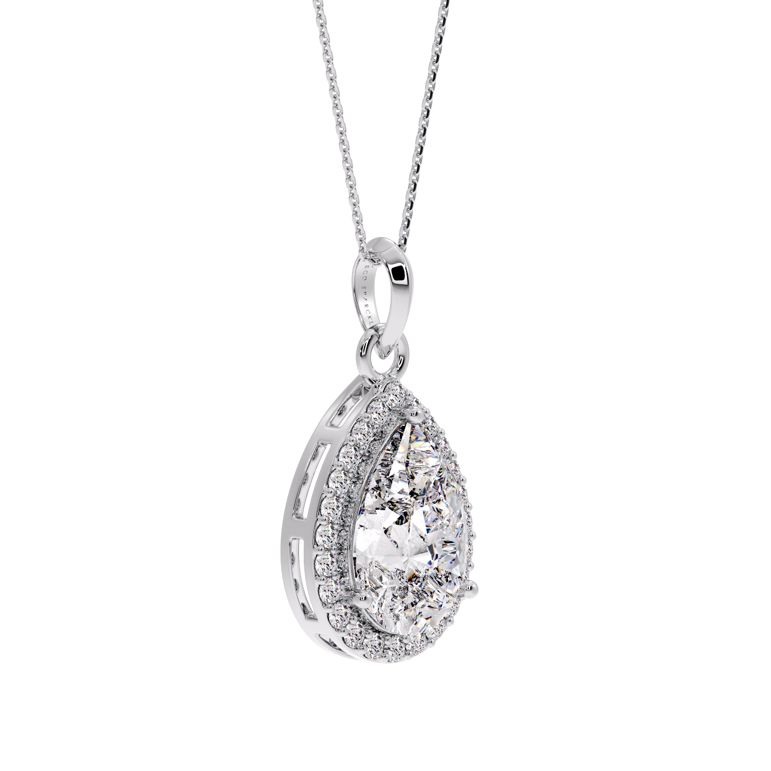 PEAR HALO PENDANT
