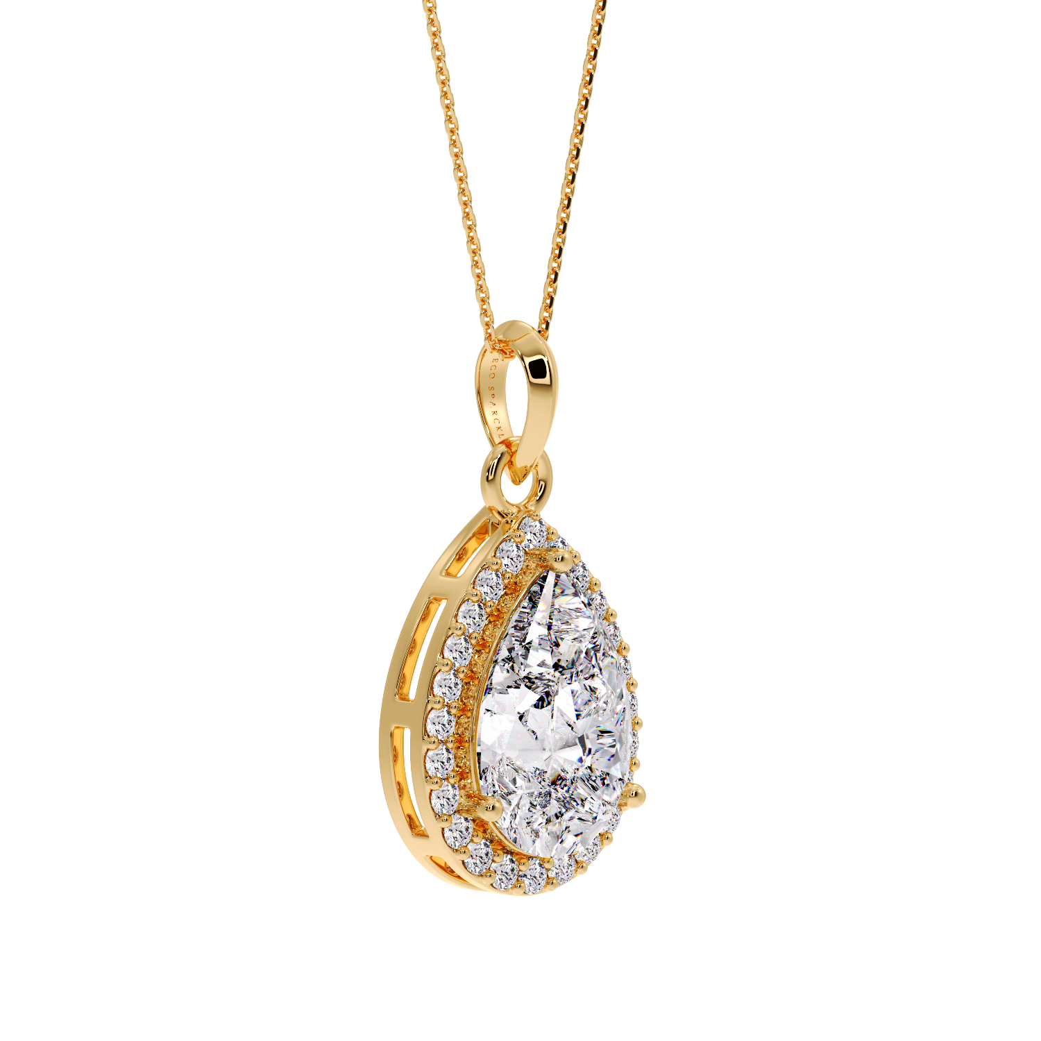 PEAR HALO PENDANT