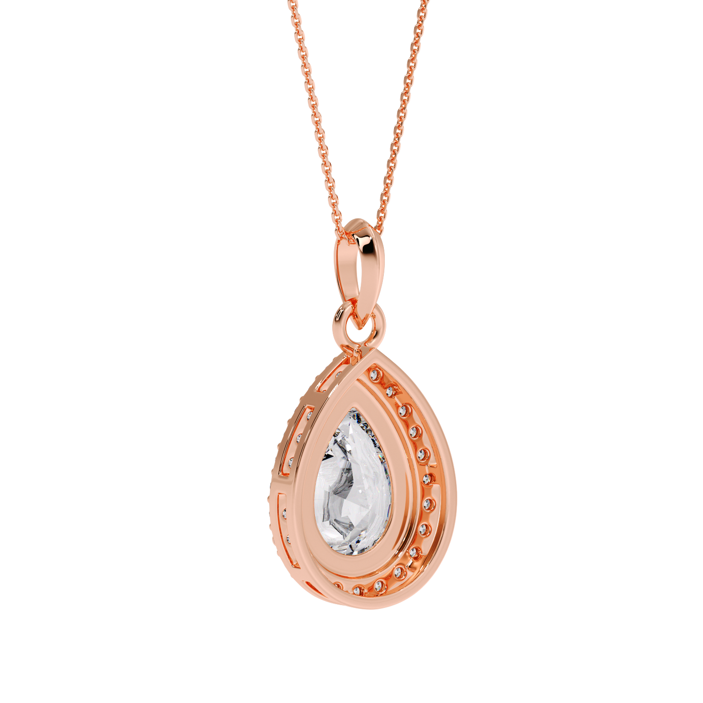 PEAR HALO PENDANT