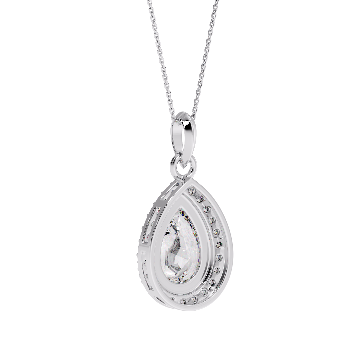 PEAR HALO PENDANT