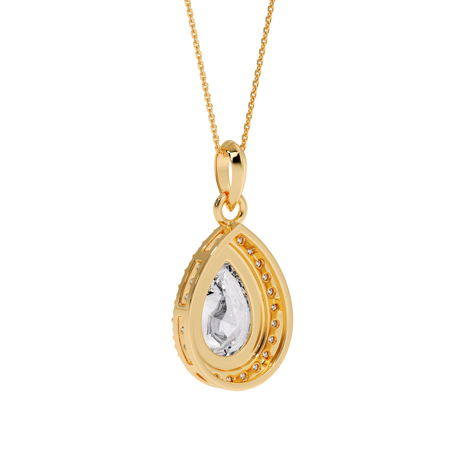 PEAR HALO PENDANT