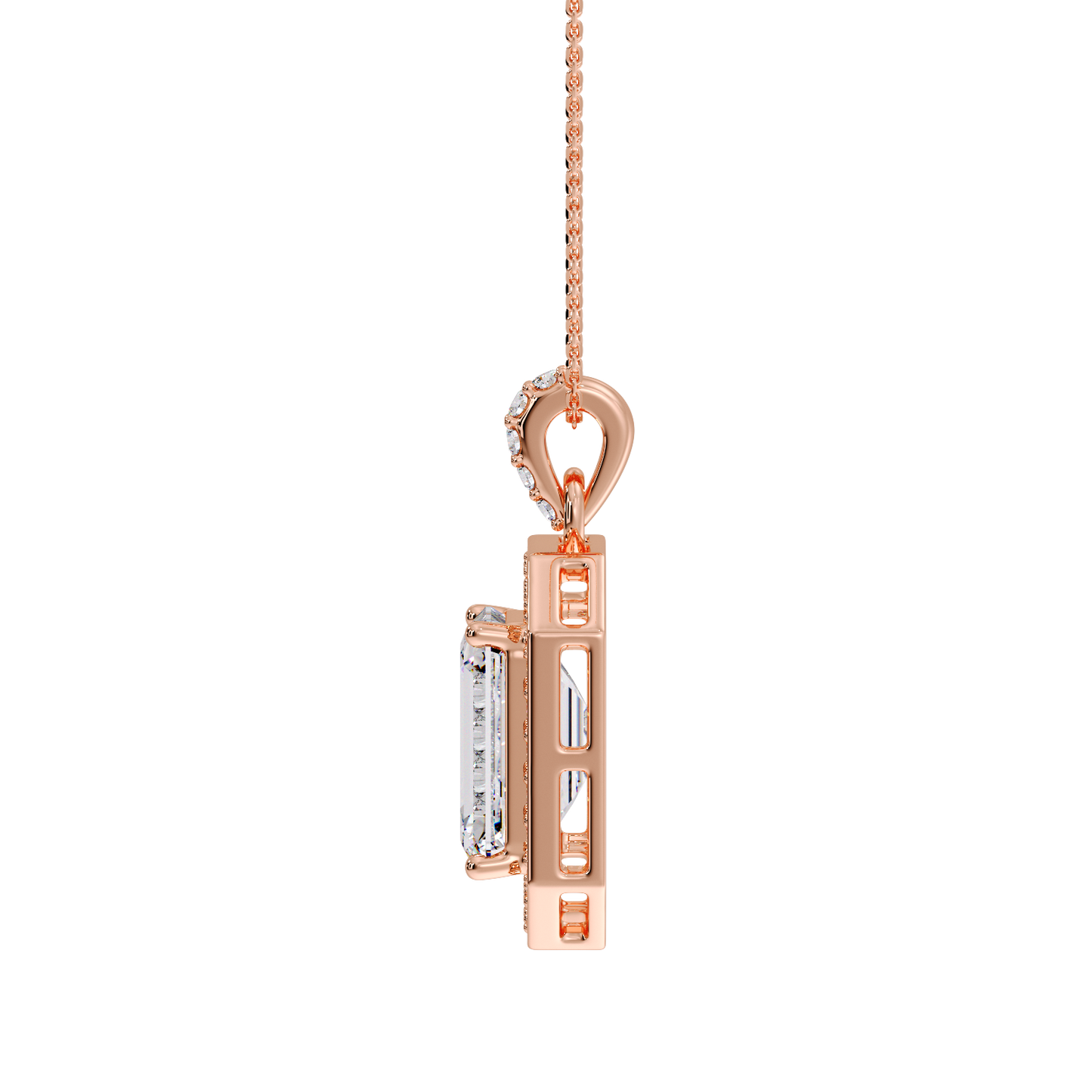 EMERALD HALO PENDANT