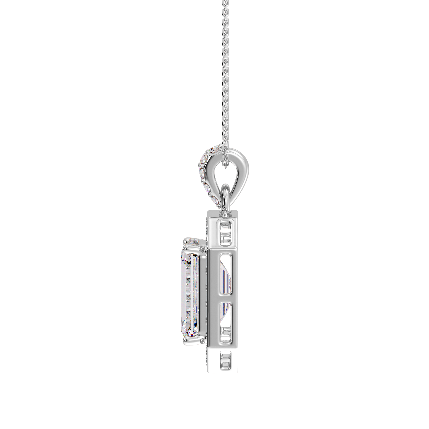 EMERALD HALO PENDANT
