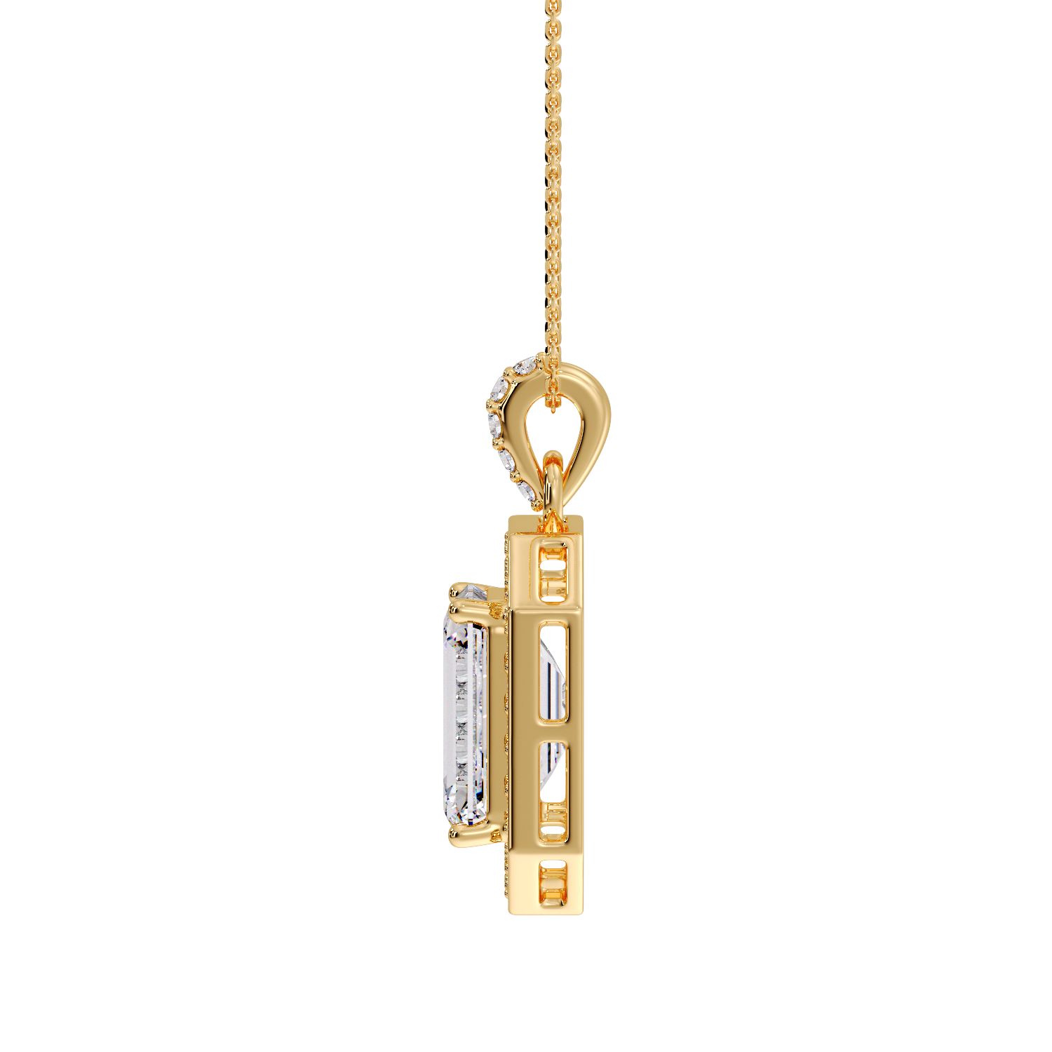 EMERALD HALO PENDANT