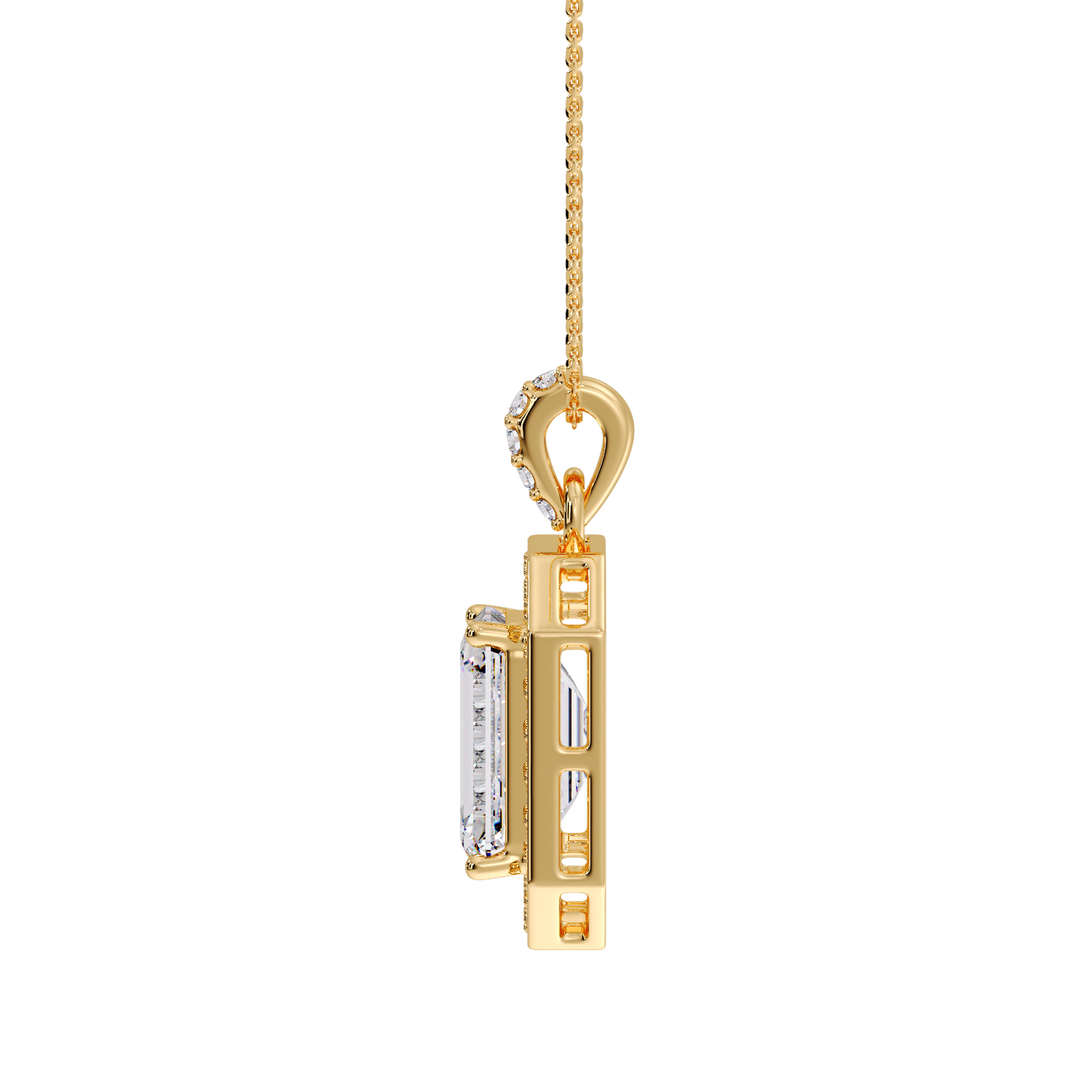 EMERALD HALO PENDANT