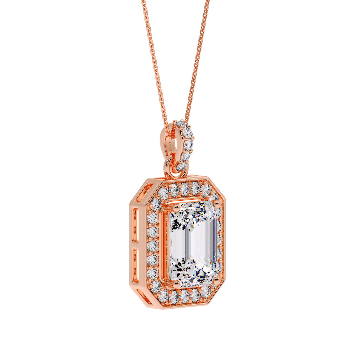 EMERALD HALO PENDANT