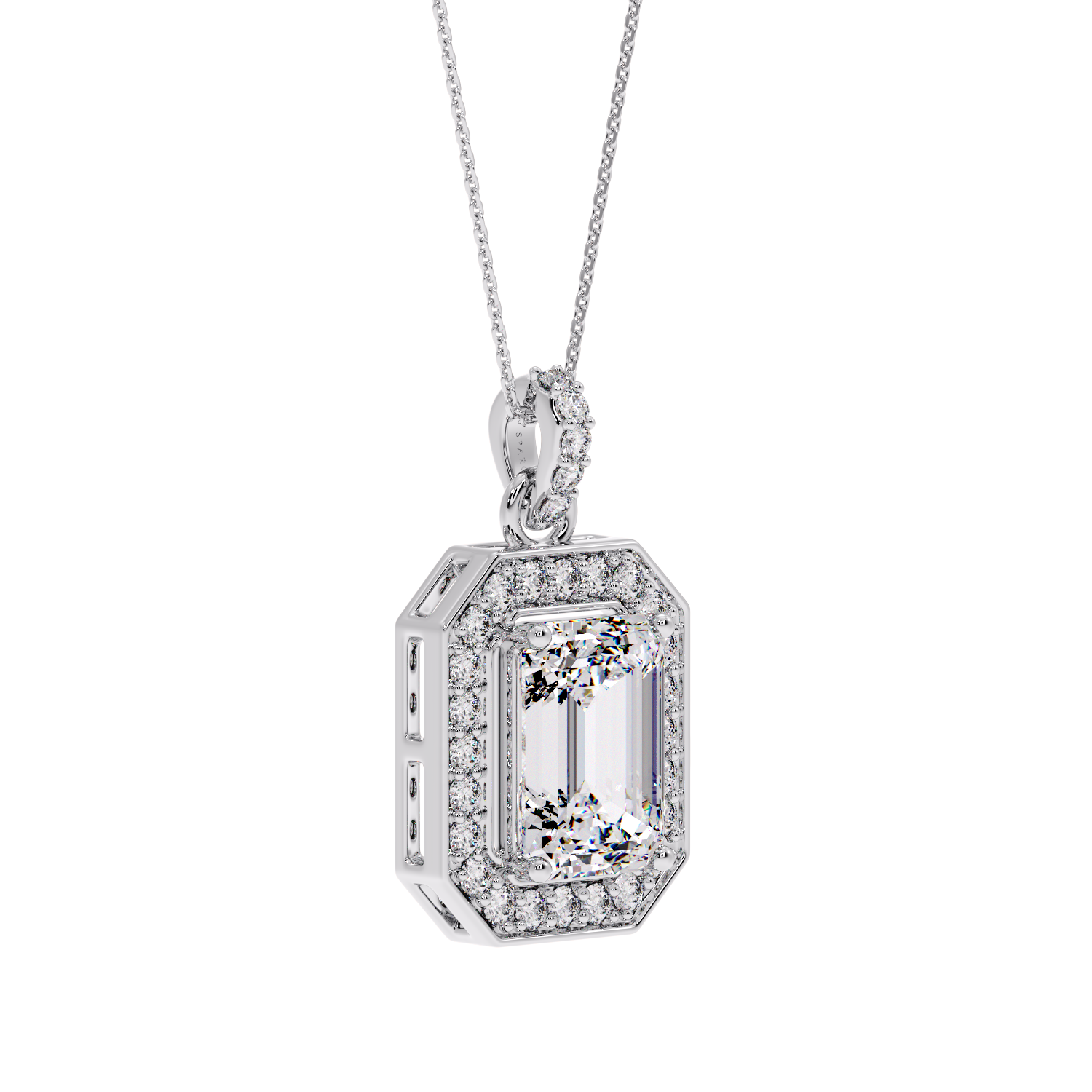 EMERALD HALO PENDANT