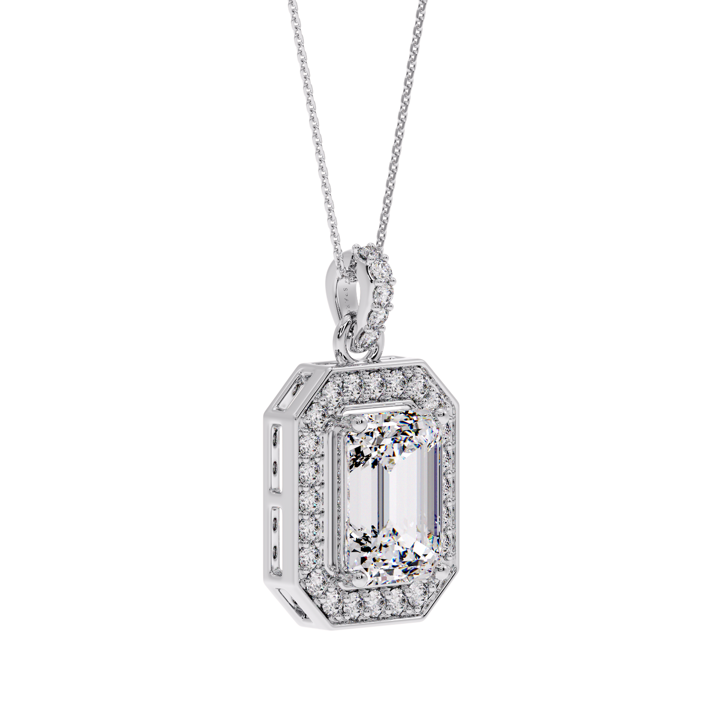 EMERALD HALO PENDANT