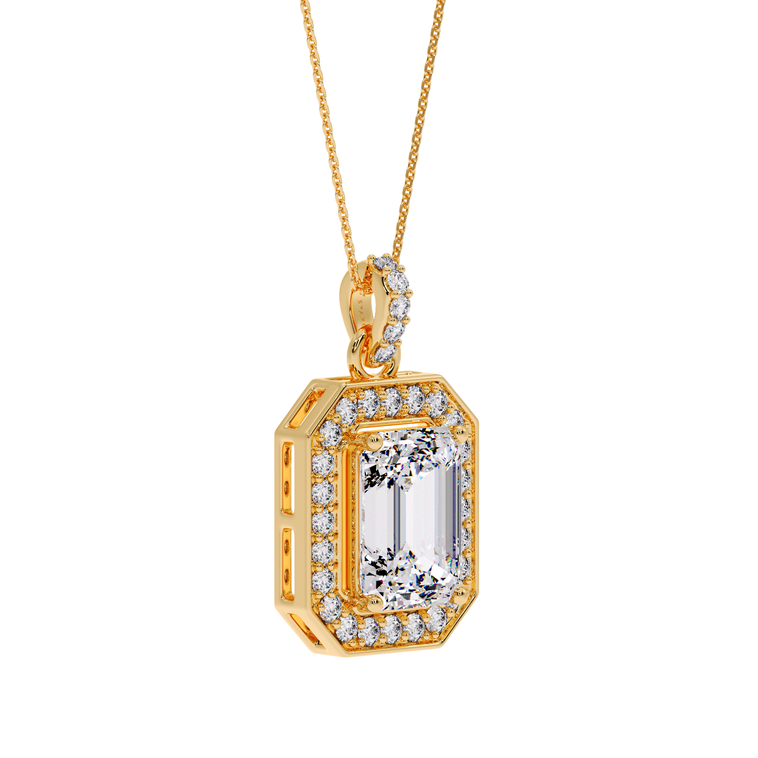 EMERALD HALO PENDANT