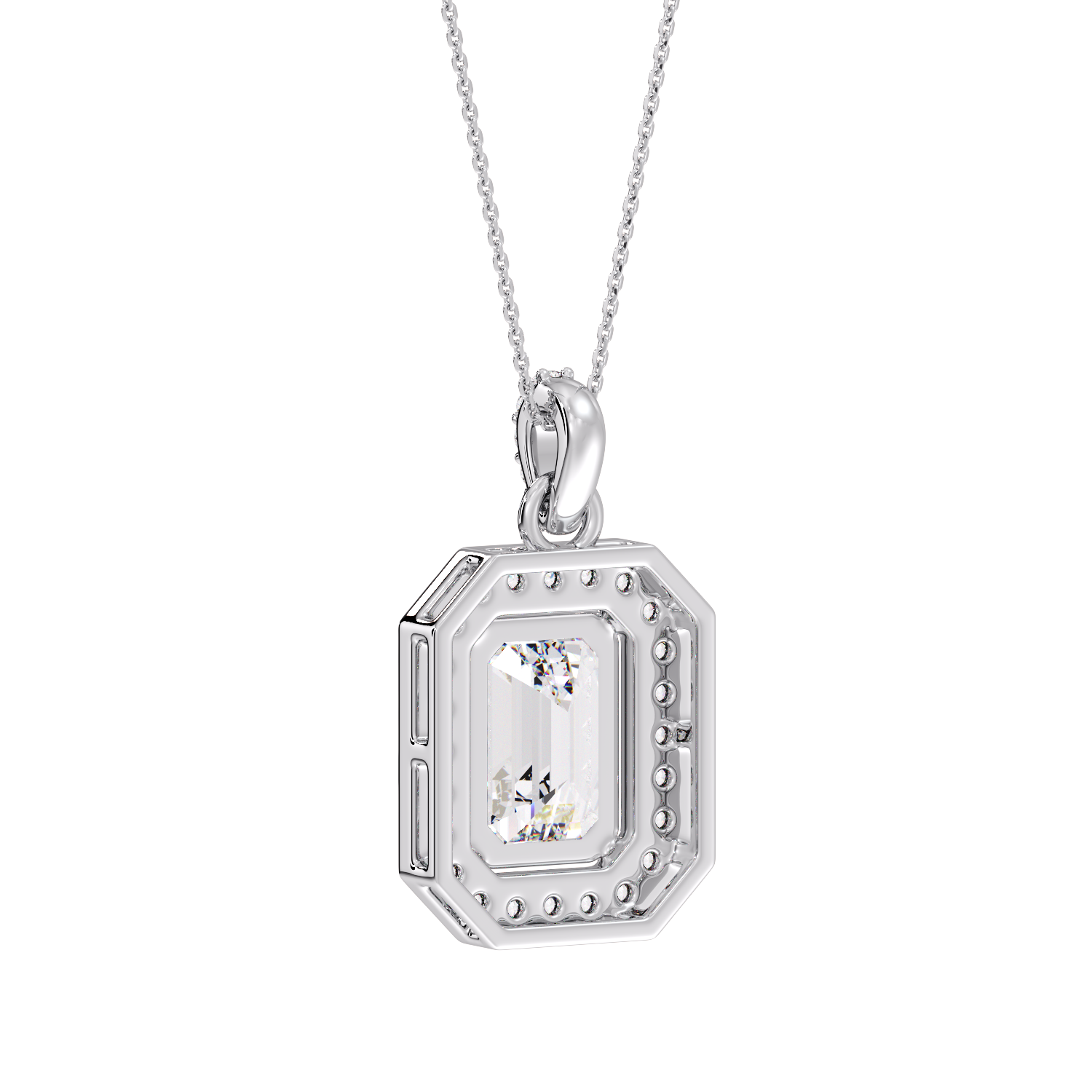 EMERALD HALO PENDANT