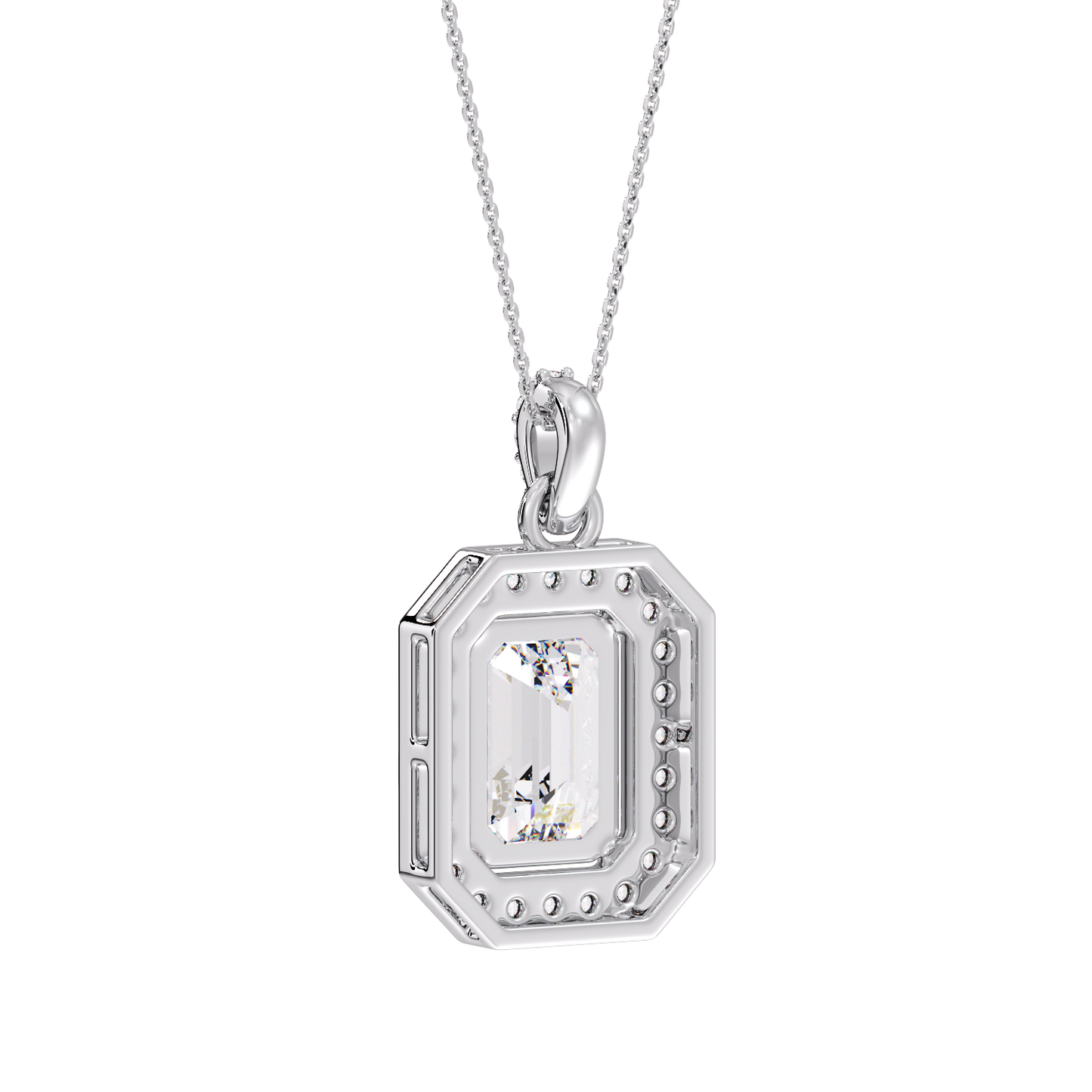 EMERALD HALO PENDANT