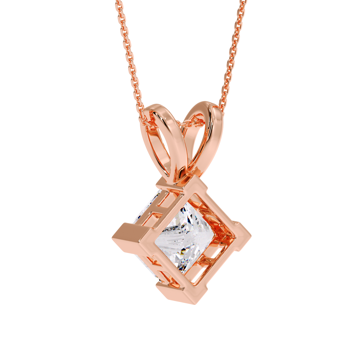 PRINCESS DIAMOND PENDANT